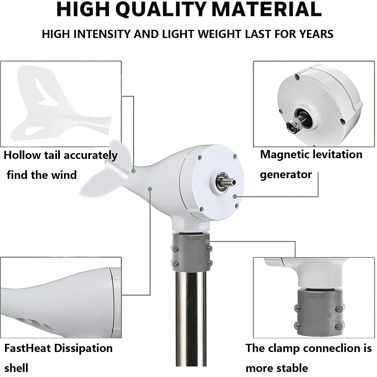 Turbina Eólica 10000W - Generador de Molino de Viento 8 Palas, Controlador MPPT 12V/24V/48V, Velocidad de Arranque 2m/s