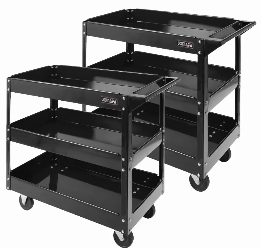 Juego 2 CARROS DE 3 BANDEJAS CON RUEDAS. CARRO DE TALLER PROFESIONAL