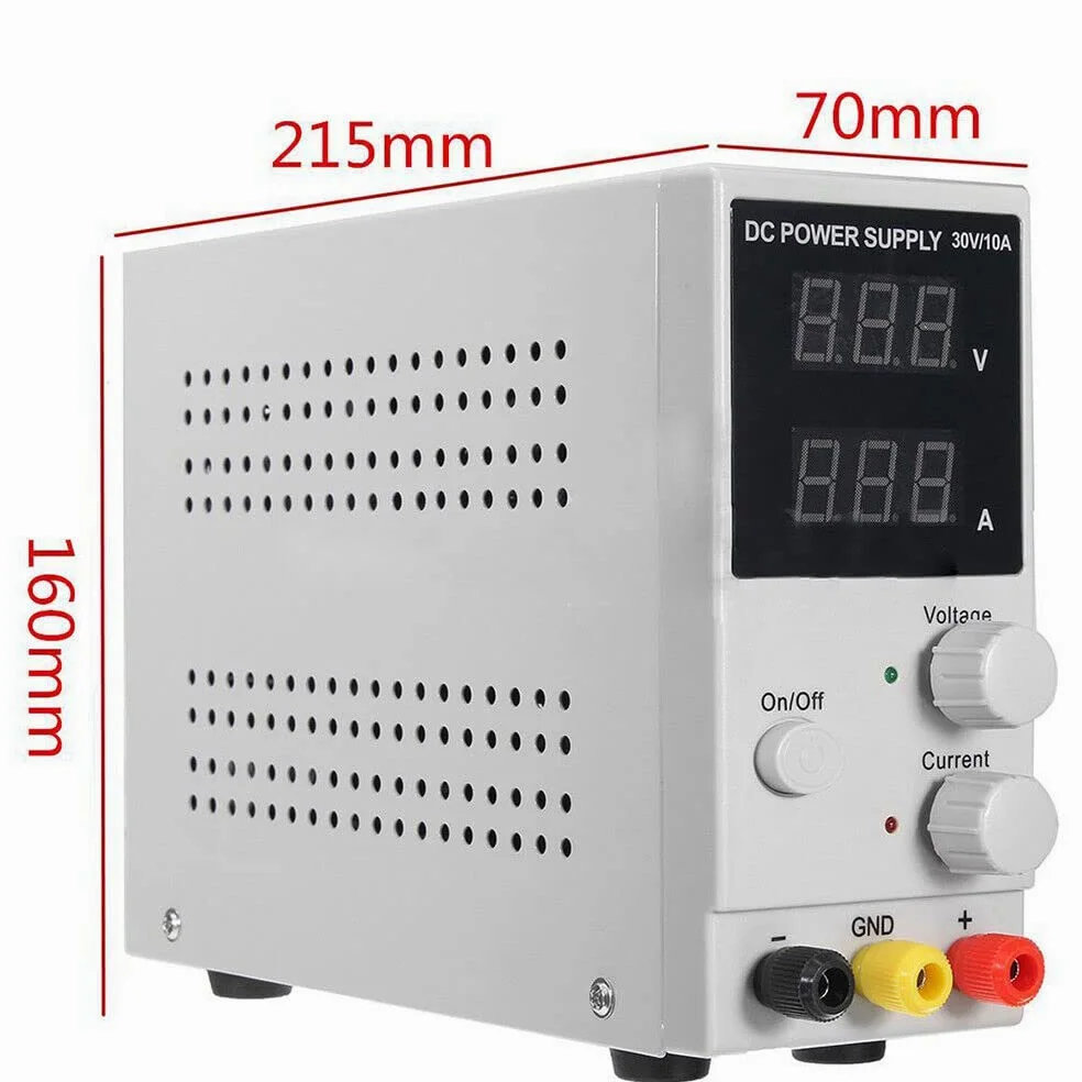 Fuente de alimentación de laboratorio ajustable, 30 V, 10 A, 300 W, transformador regulable, regulador de voltaje, pantalla digital, fuente de alimentación estabilizada