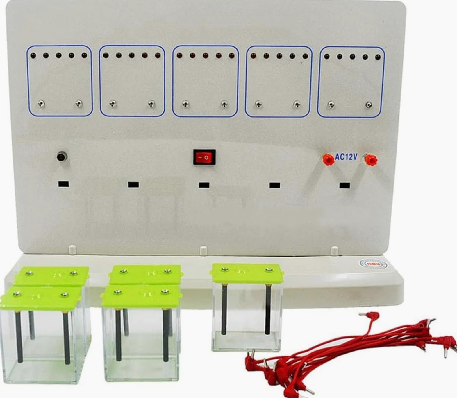 Demostrador De Conductividad Electrolitos 12 V CA, Probador Solución Pantalla LED Electrodo Grafito, Instrumento Enseñanza Experimental