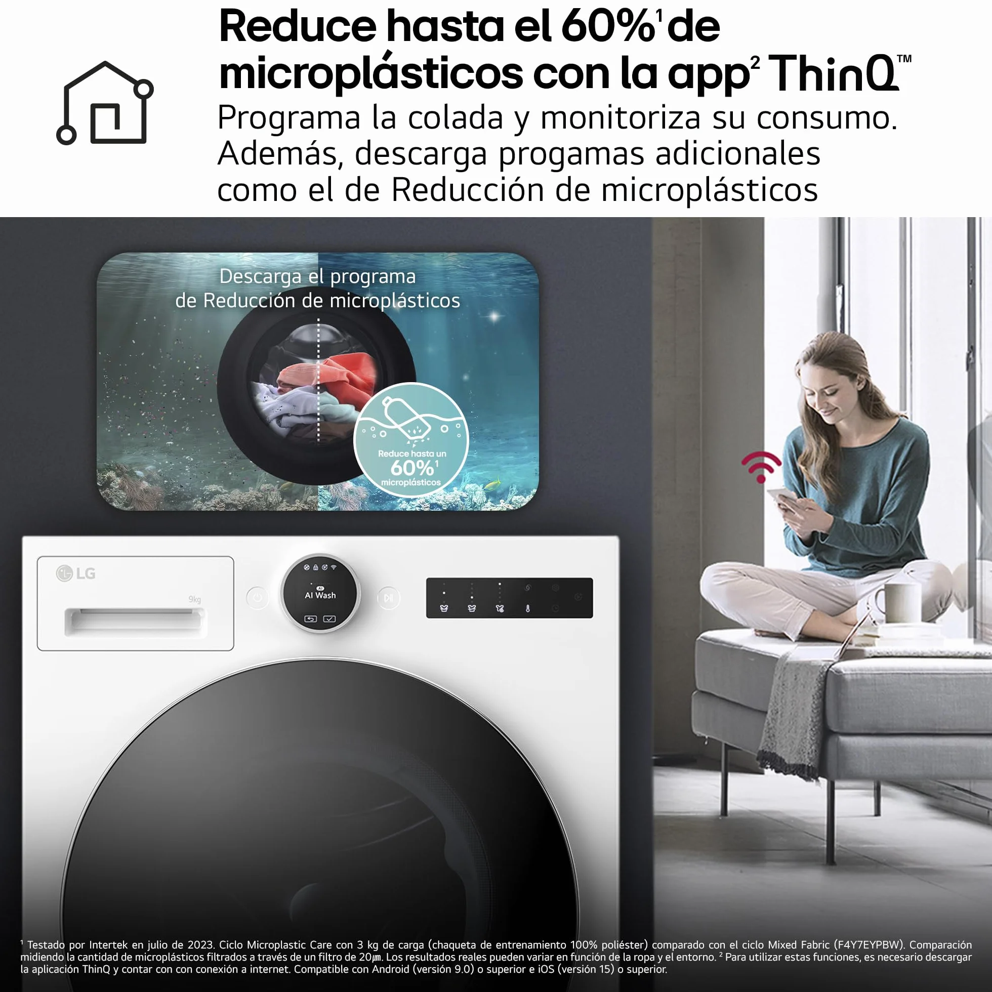 LG F4X7513TWS Lavadora Inteligente Carga Frontal 13 Kg 1400rpm AI Direct Drive TurboWash 360º Serie 750 Blanca