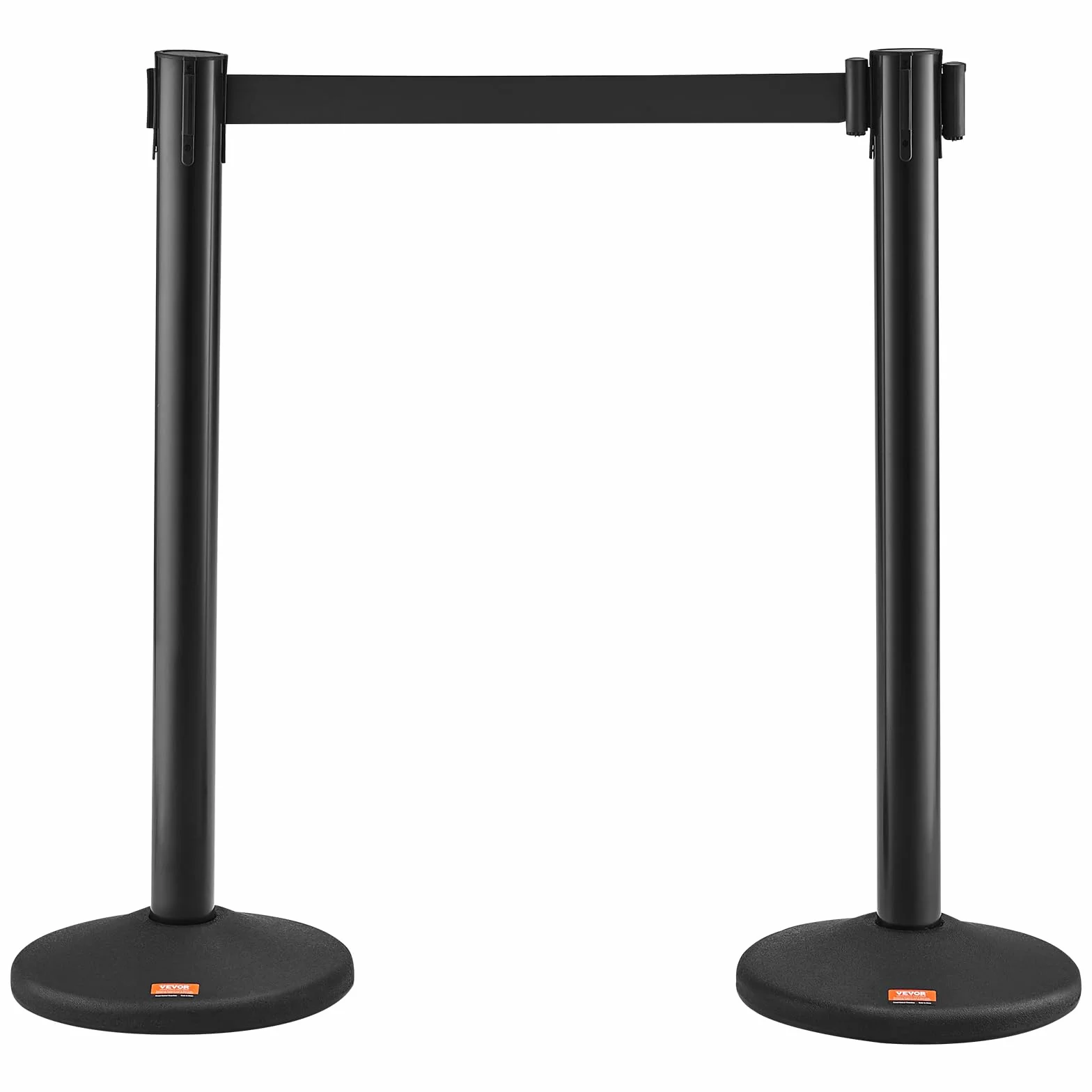 VEVOR Poste Guía 2 Piezas Barrera de Marcado 93 cm Cinta Retráctil 200 cm para Control de Multitudes
