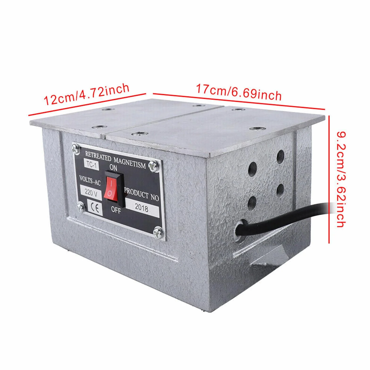 TC-1 Desmagnetizador Plate, 100W Magnetizador Desmagnetizador Herramientas Magnéticas 150x110MM Desmagnetización Dispositivo Desmagnetizador Máquina Herramientas Desmagnetización Placa de