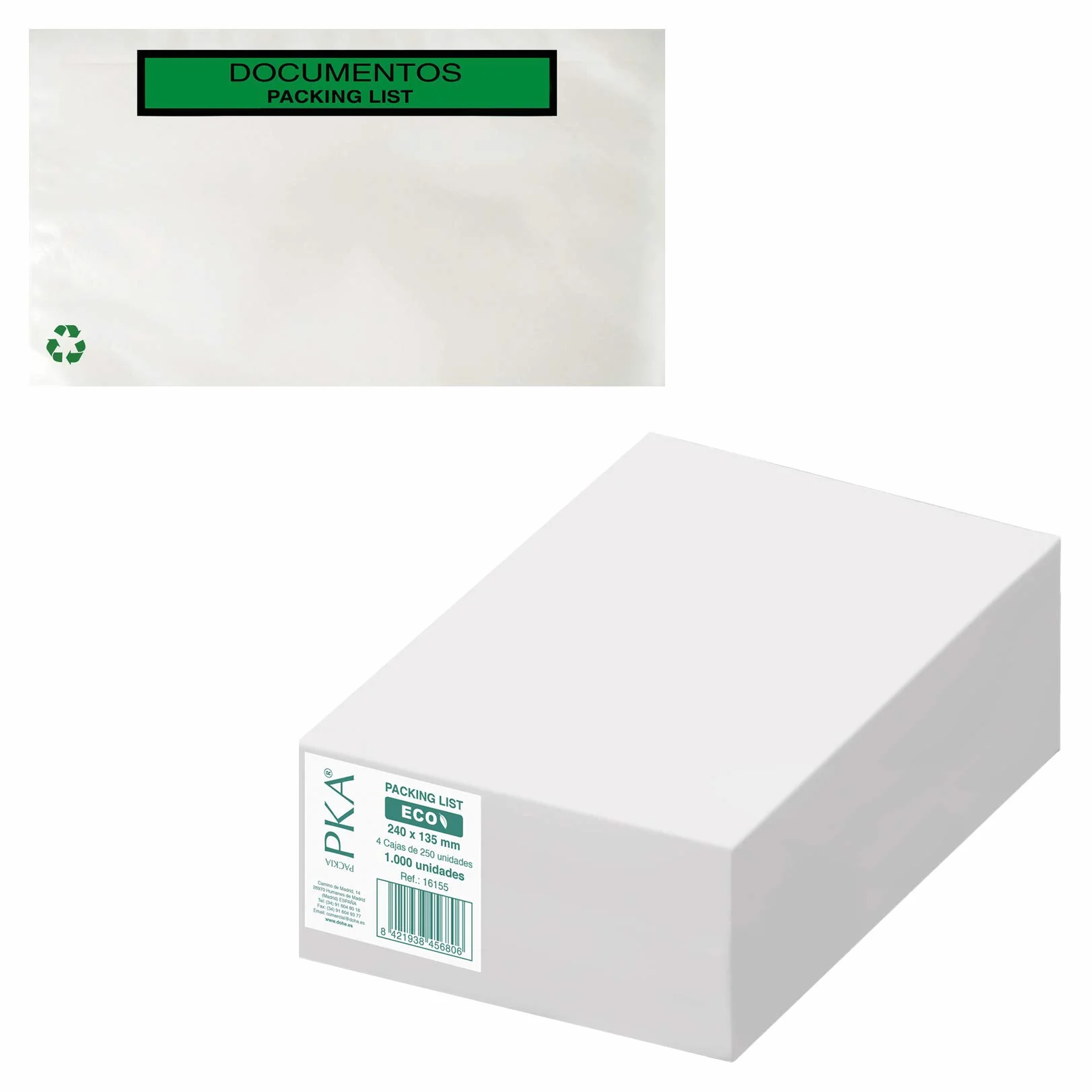 Caja de 1.000 Uds Packing List 240x135 mm ECO