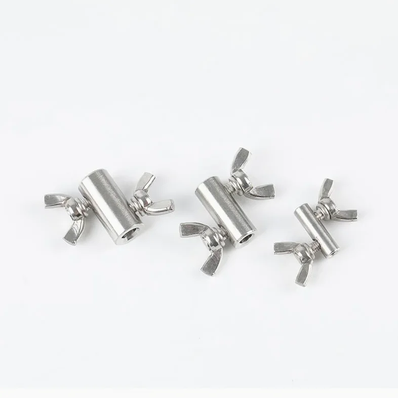 Abrazaderas De Cuerda De Cable 10 Uds. De cuerda de acero inoxidable 304, cierres manuales, hebilla de mariposa for Clip de cuerda de alambre doble de acero 1,5/2/3/4/5/6/8mm Clips De Cuerda De Cable(