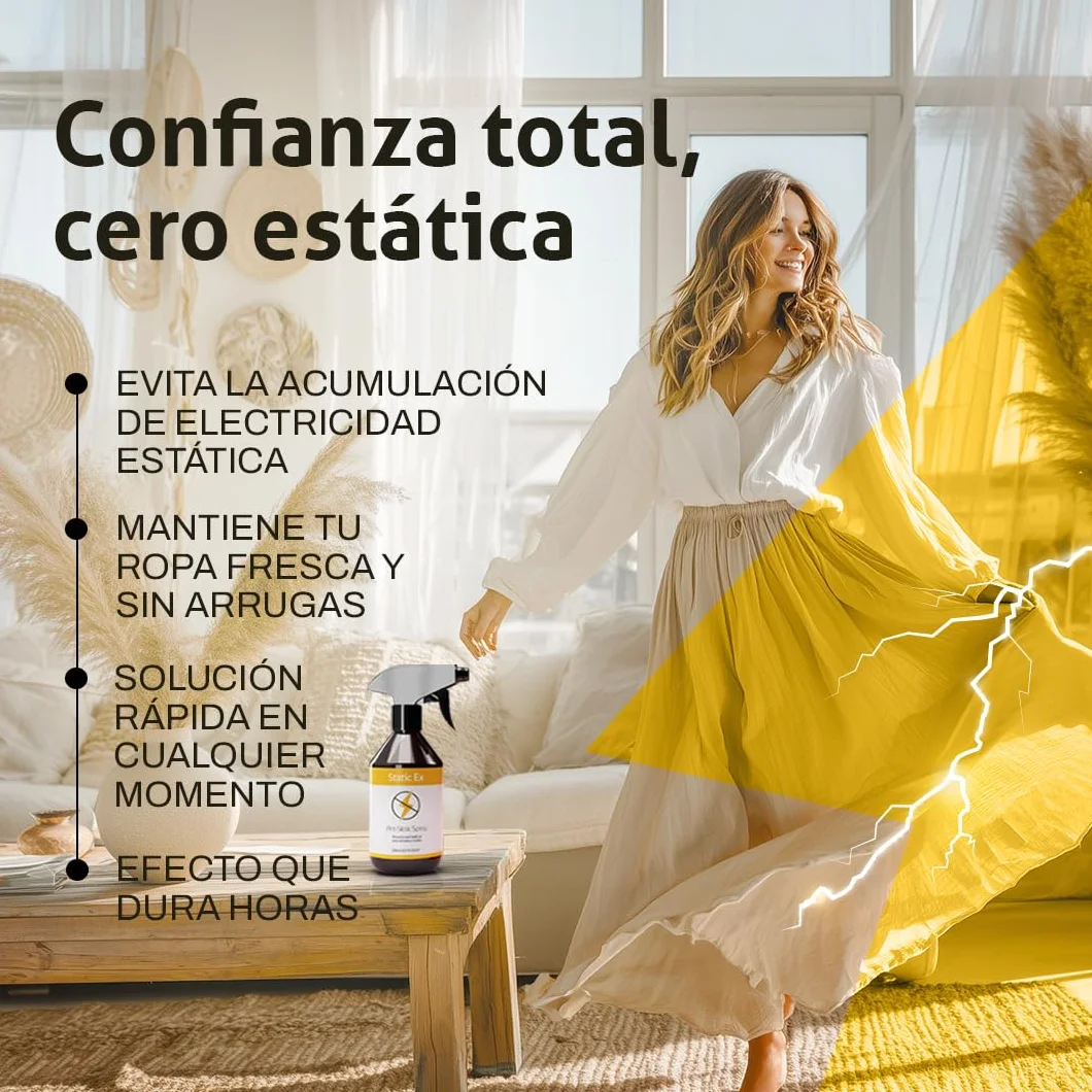 Spray Antiarrugas Ropa Anti Electricidad Estatica 250ml Antiestático