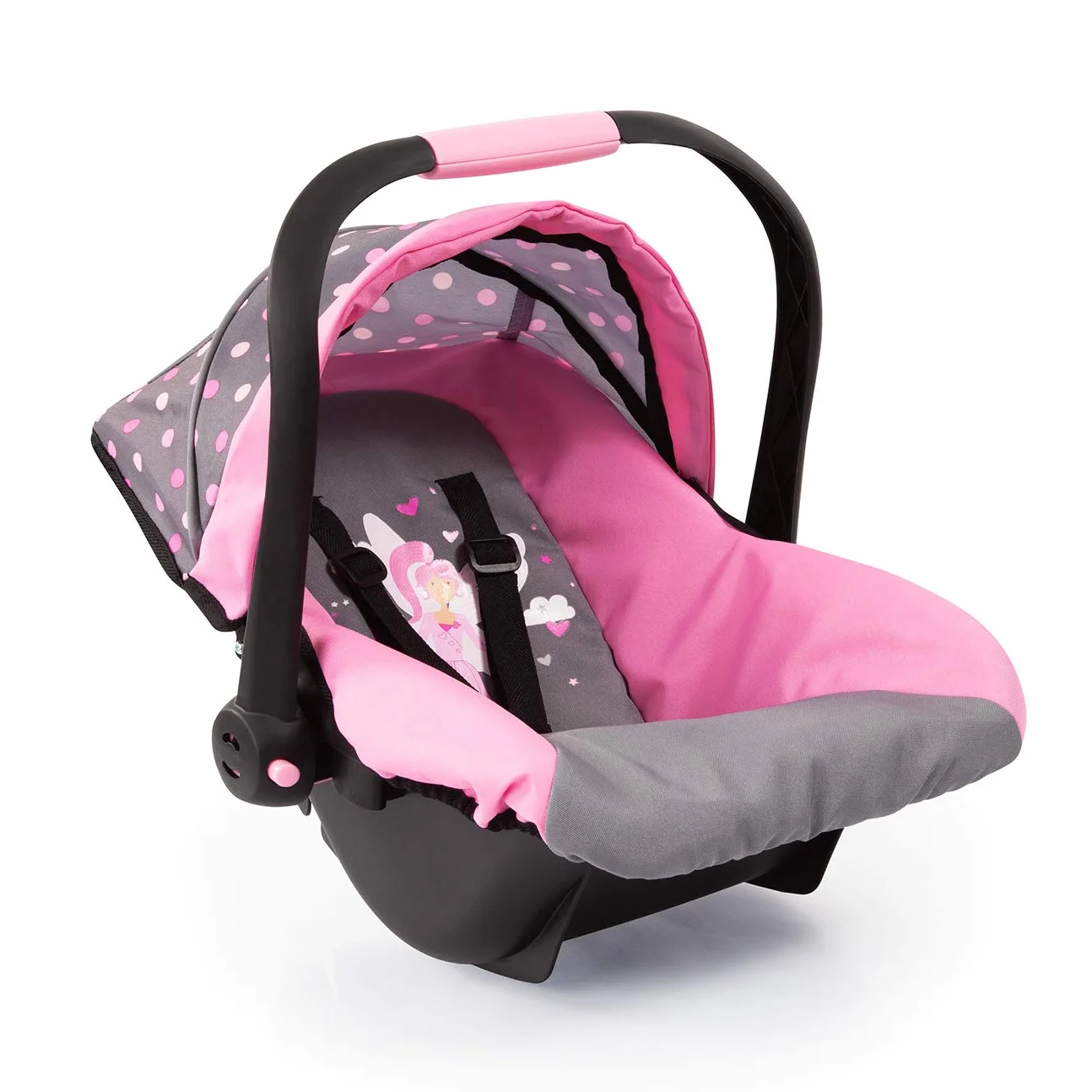 Bayer Design Silla de coche Easy Go Asiento para bebé de Muñecas gris hadas