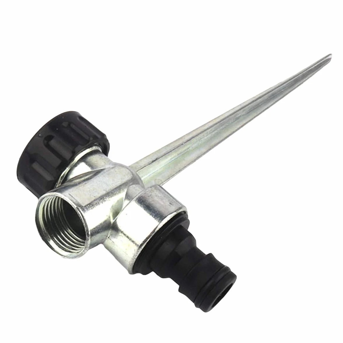 OhhGo Pinchas de metal, 3 piezas de soporte para aspersores de 1/2 pulgada para jardín, césped y sistema de riego de parque