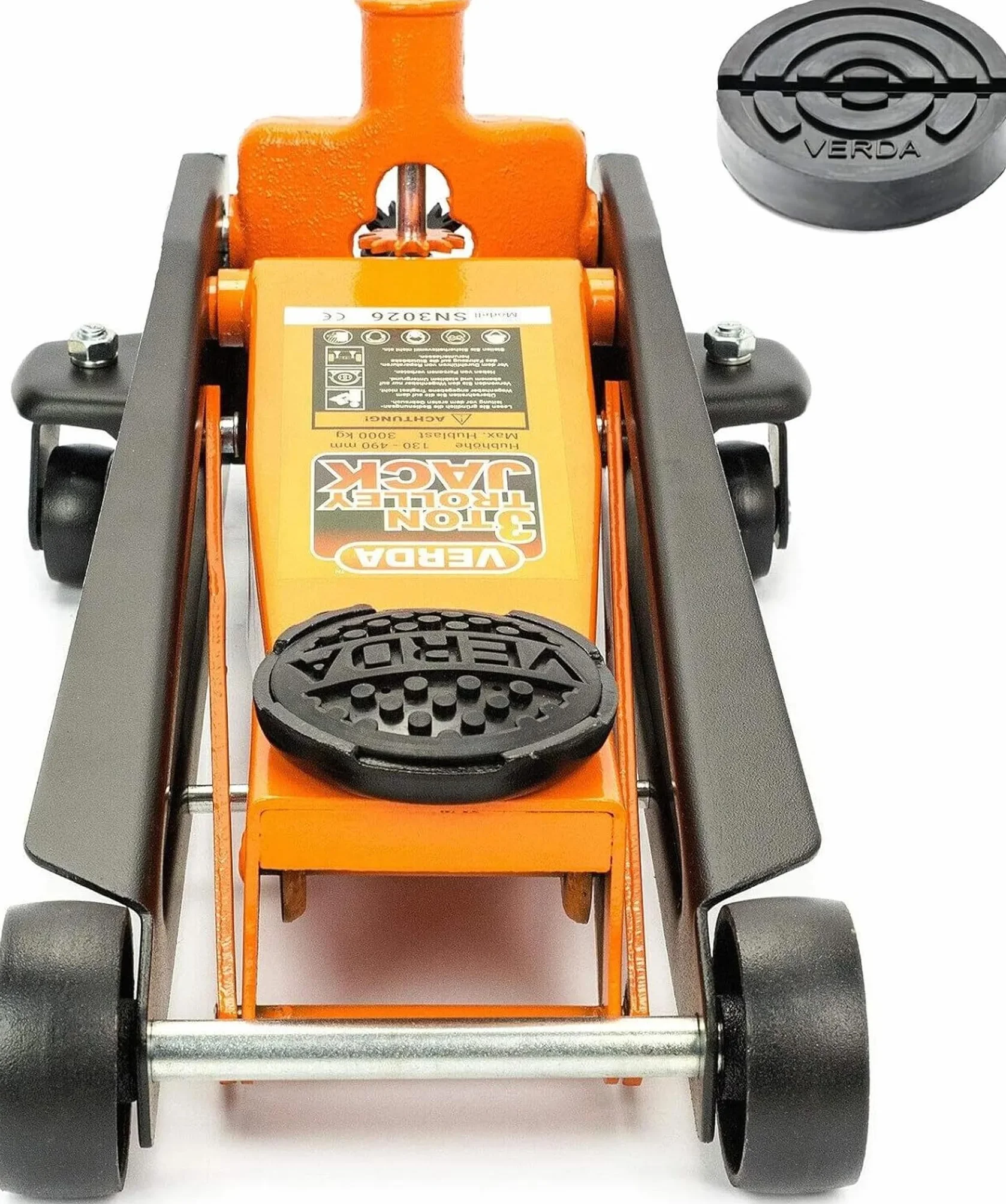 Gato hidráulico 3T, gato hidráulico, elevador, soporte, caballete de caballete, modelo a elegir, Naranja