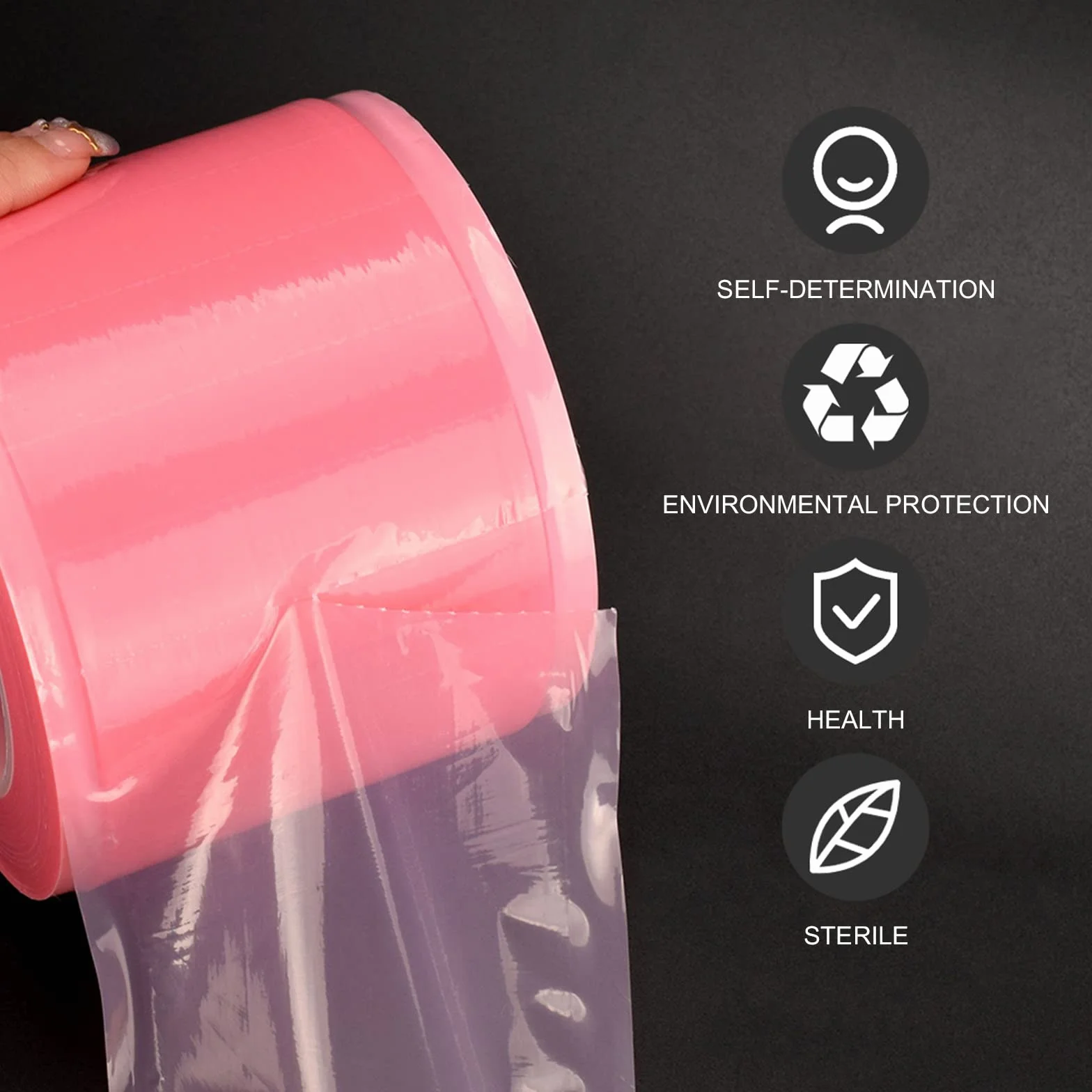 Película barrera desechable impermeable adhesiva tatuaje accesorios 1200 hojas rollo rosa