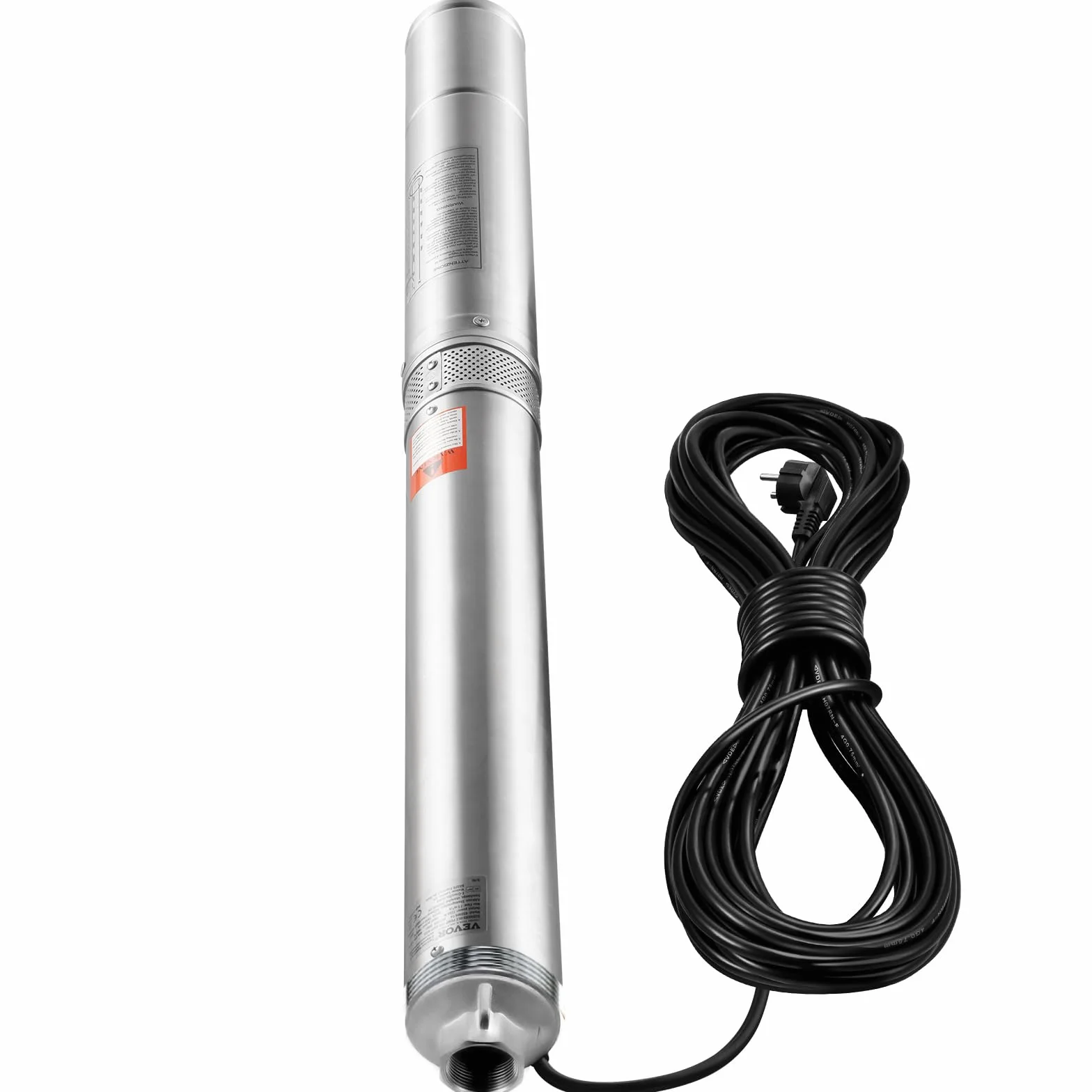 VEVOR Bomba Sumergible Acero Inoxidable Pozo Profundo IP68 2200W 230V 50Hz 9,8 m³/h 144 m