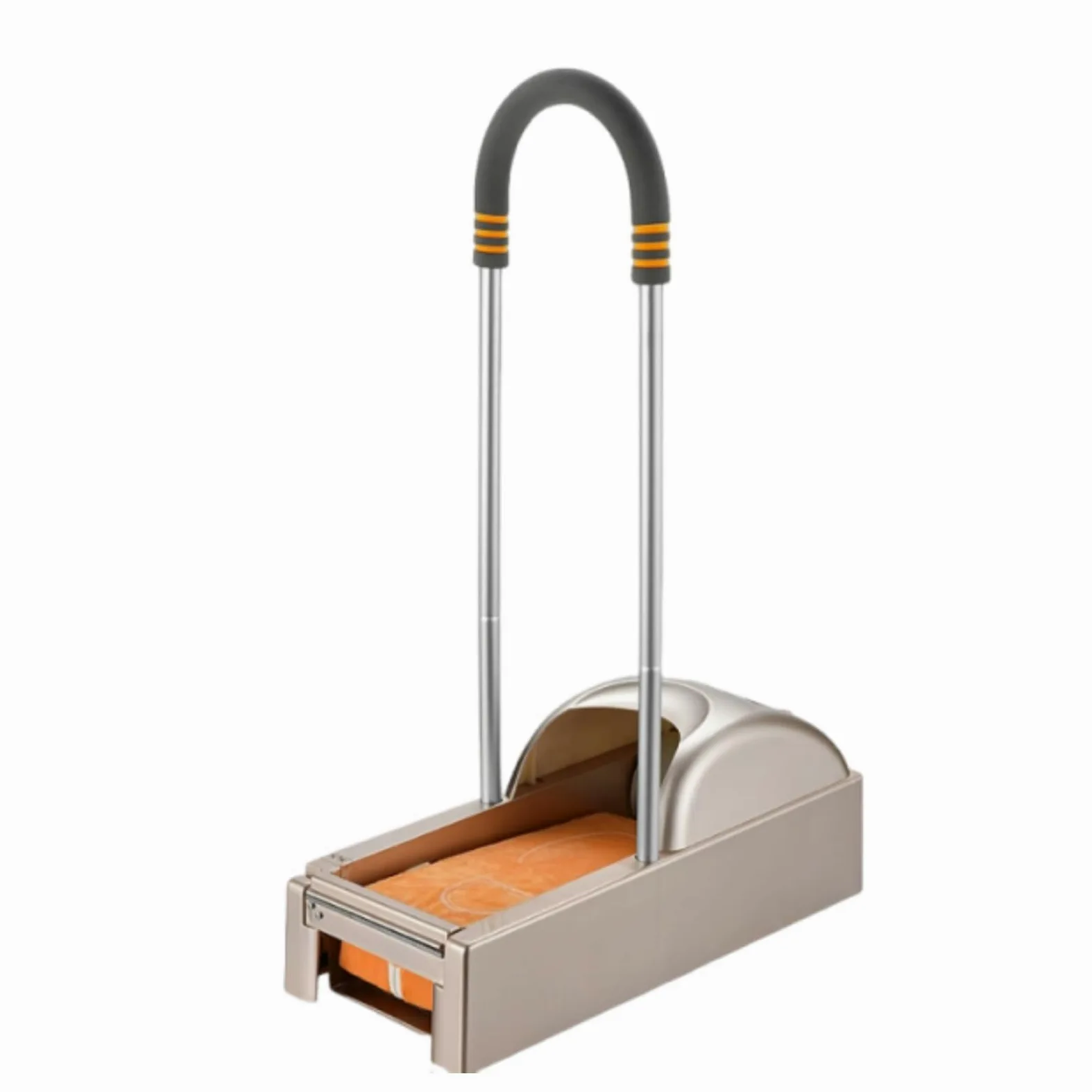 Qianly Máquina Automática Cubrezapatos Mango Equipo Sanitario Compacto Accesorio Doméstico para Interior, Champán