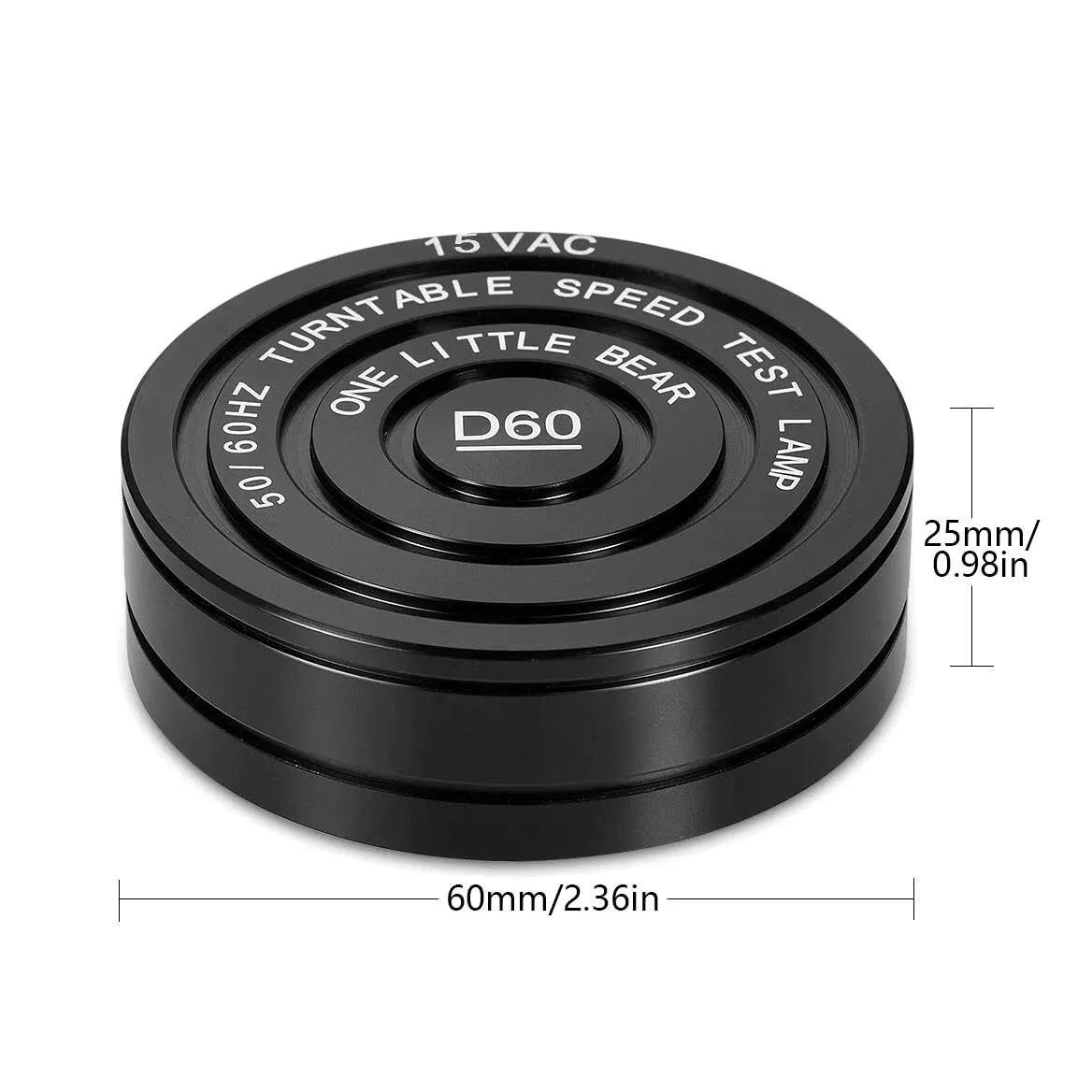 Nobsound Luz estroboscópica de velocidad estroboscópica de 50/60 Hz + disco de tacómetro para reproductor de registro LP Turntable