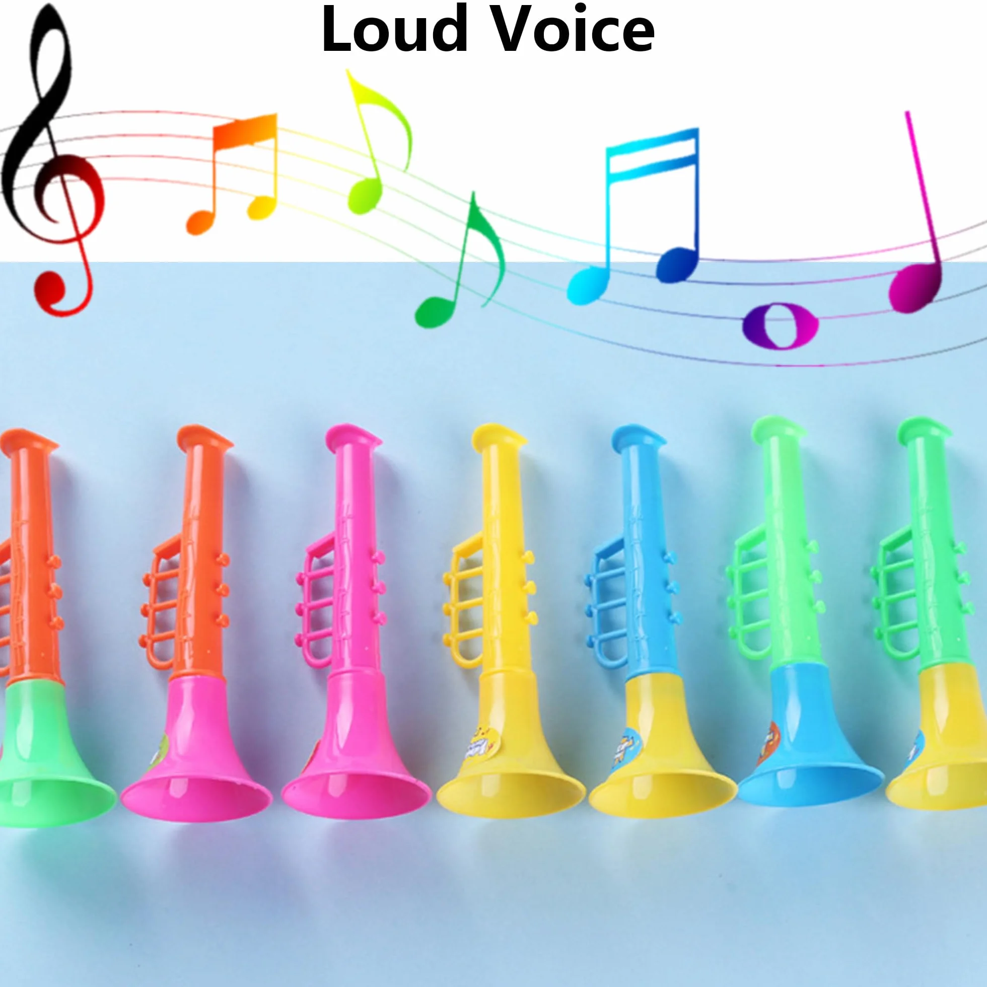 Tocando Mini Trompeta Cuerno Vuvuzela Plástico Niños Accesorios Fiesta Cumpleaños 20 Pcs