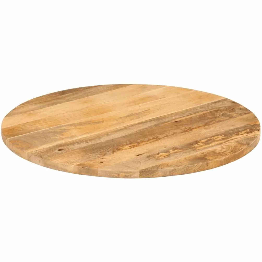 vidaXL Tablero de Mesa Redondo Madera Maciza de Mango Ø 90x3,8 cm, Superficie de Mesa, Tablero de Mesa de Madera, Tablero de Mesa de Centro