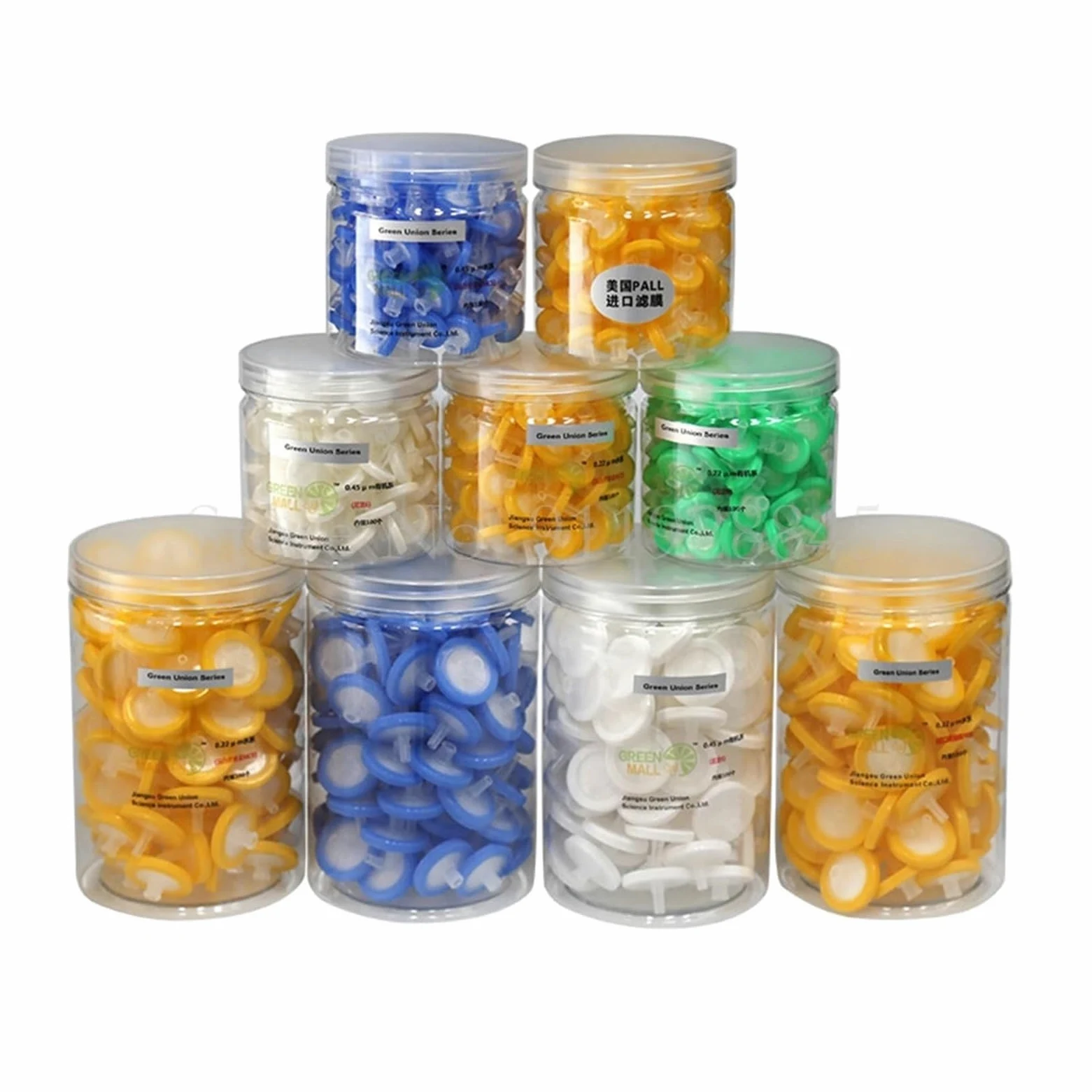 100 Unidades/Caja de Filtro de Aguja desechable de 13 mm/25 mm MCE/Nailon/PTFE, Filtro de jeringa de Membrana Millipore de 0,22/0,45 um, Equipo de Laboratorio(25mm 0.22um PTFE)