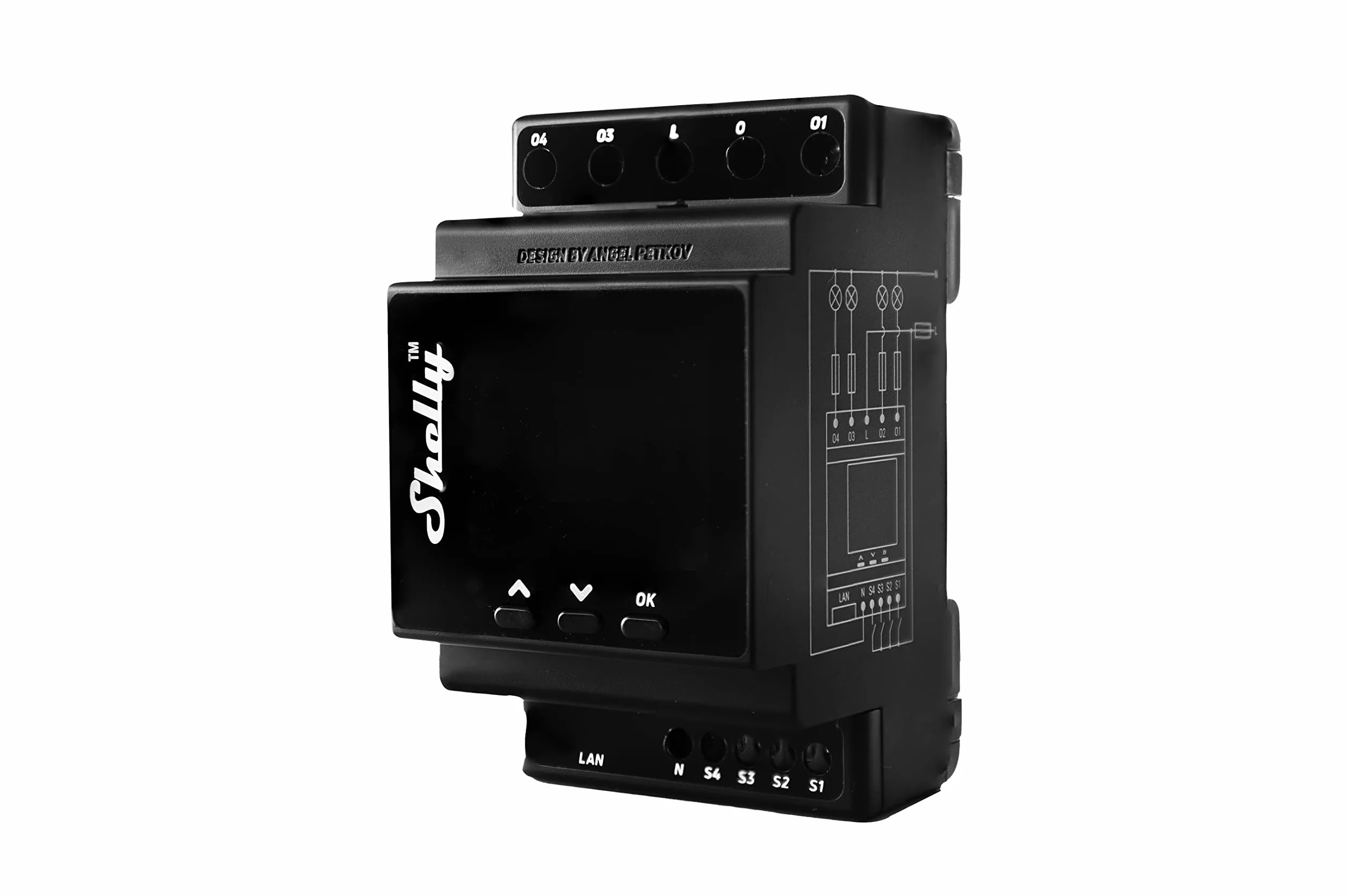 Shelly Pro 4PM V2, Relé inteligente wifi, LAN, Bluetooth, 4 canales, carril DIN, profesional
