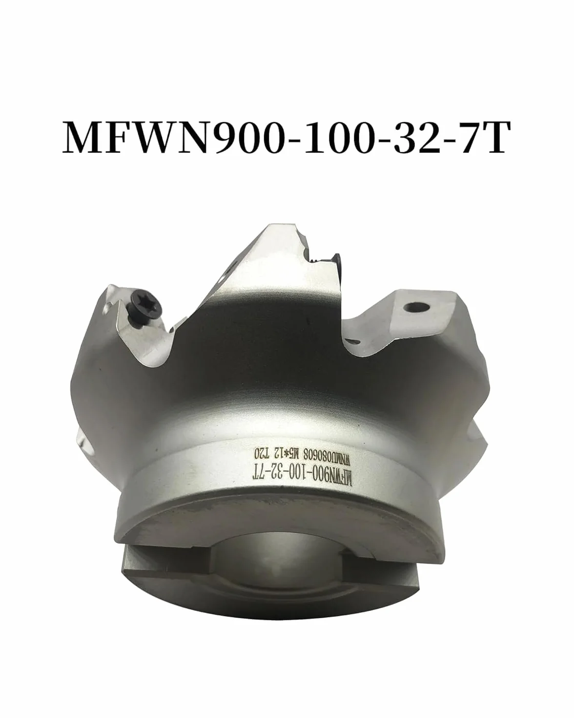 Fresa facial indexable de 7 flautas MFWN90 100-32-7T con refrigeración interna