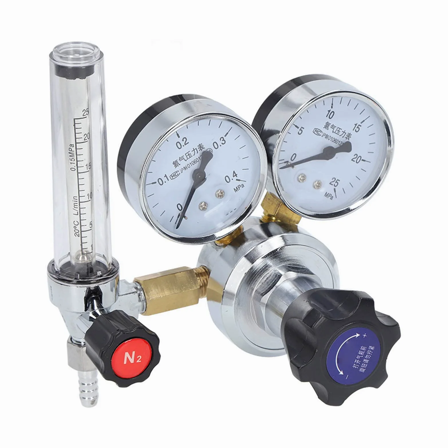 Generic Válvula Reguladora de Gas Nitrógeno de Alta Precisión para Uso en Laboratorio, Medidor de Flujo de Latón con Salida de 25l/min