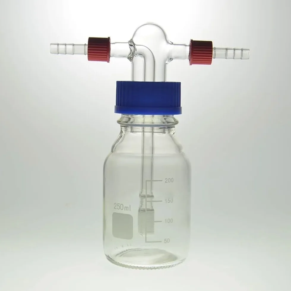 Cristalería de Laboratorio Frascos de laboratorio con conectores de manguera extraíbles que terminan con el G2 sinterizado(500ml)