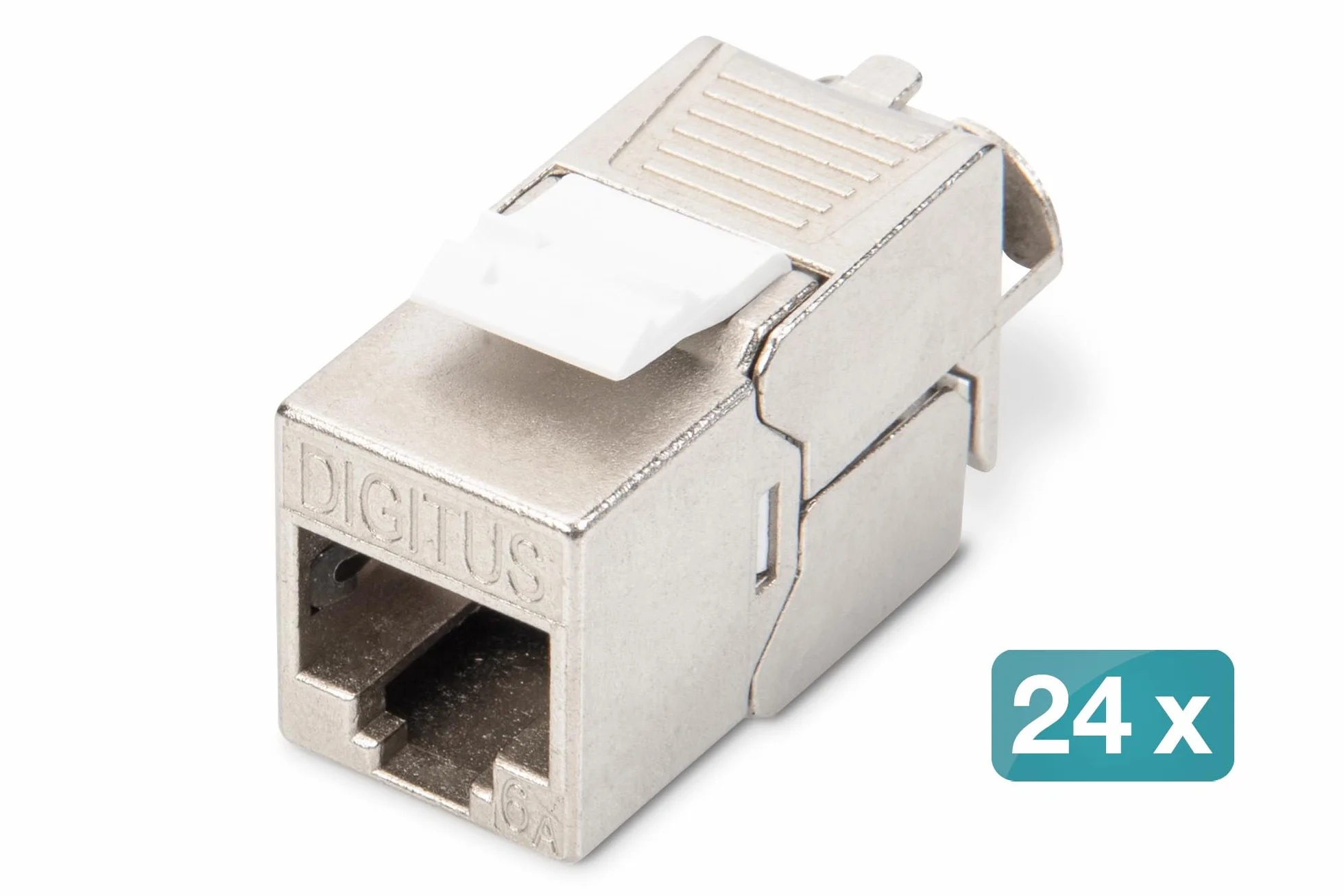 DIGITUS Juego de paneles de conexión CAT 6A 24 puertos DN-93615 500 MHz Montaje en rack 19 pulgadas 1 U Negro