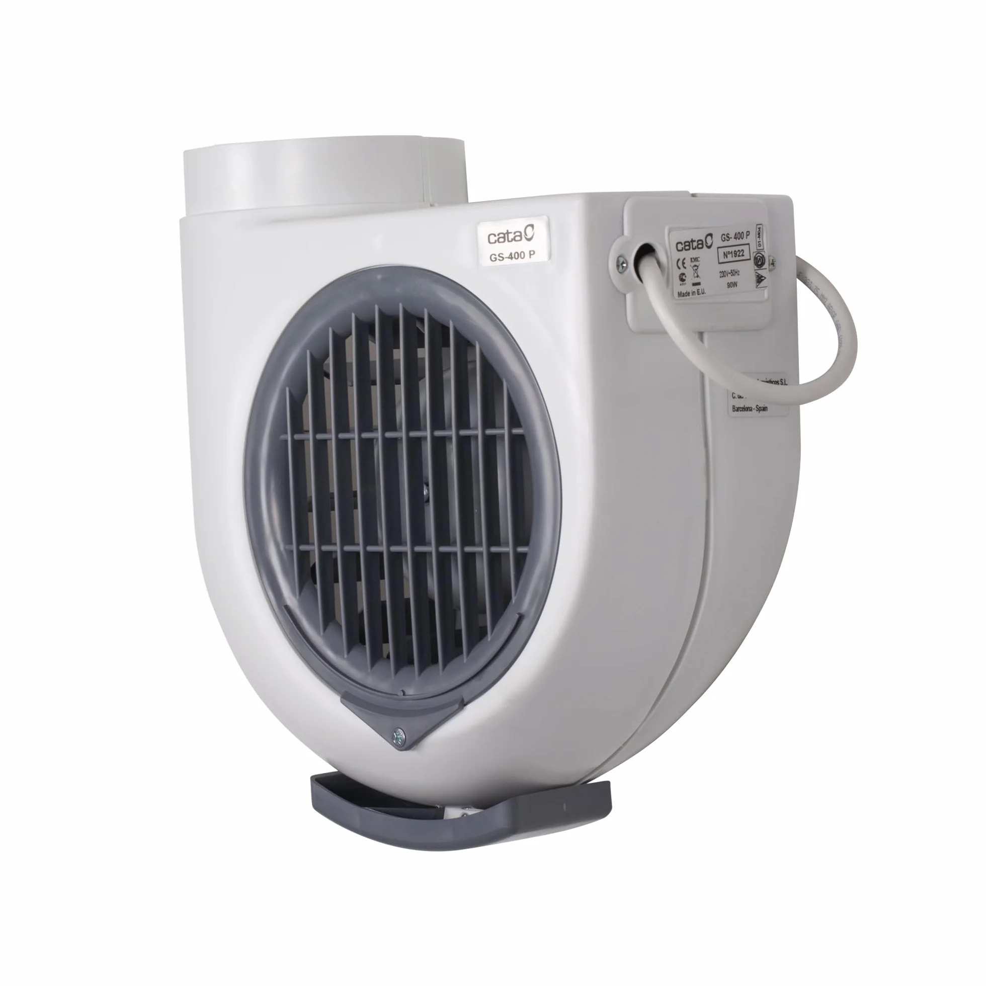 Cata Extractor Cocina GS 400P 290 m3/h 60W 23x24 cm 52 dB Blanco