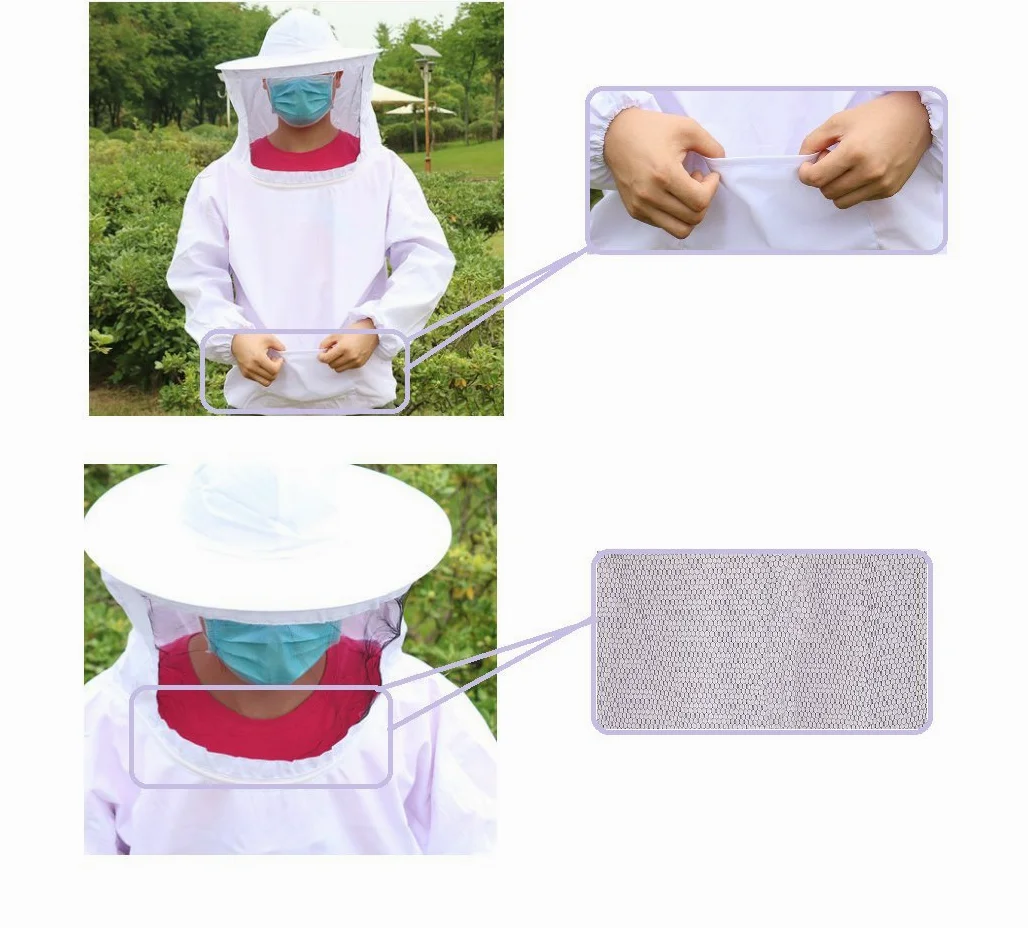 Xgunion Traje profesional de apicultor (chaqueta, pantalones, guantes)