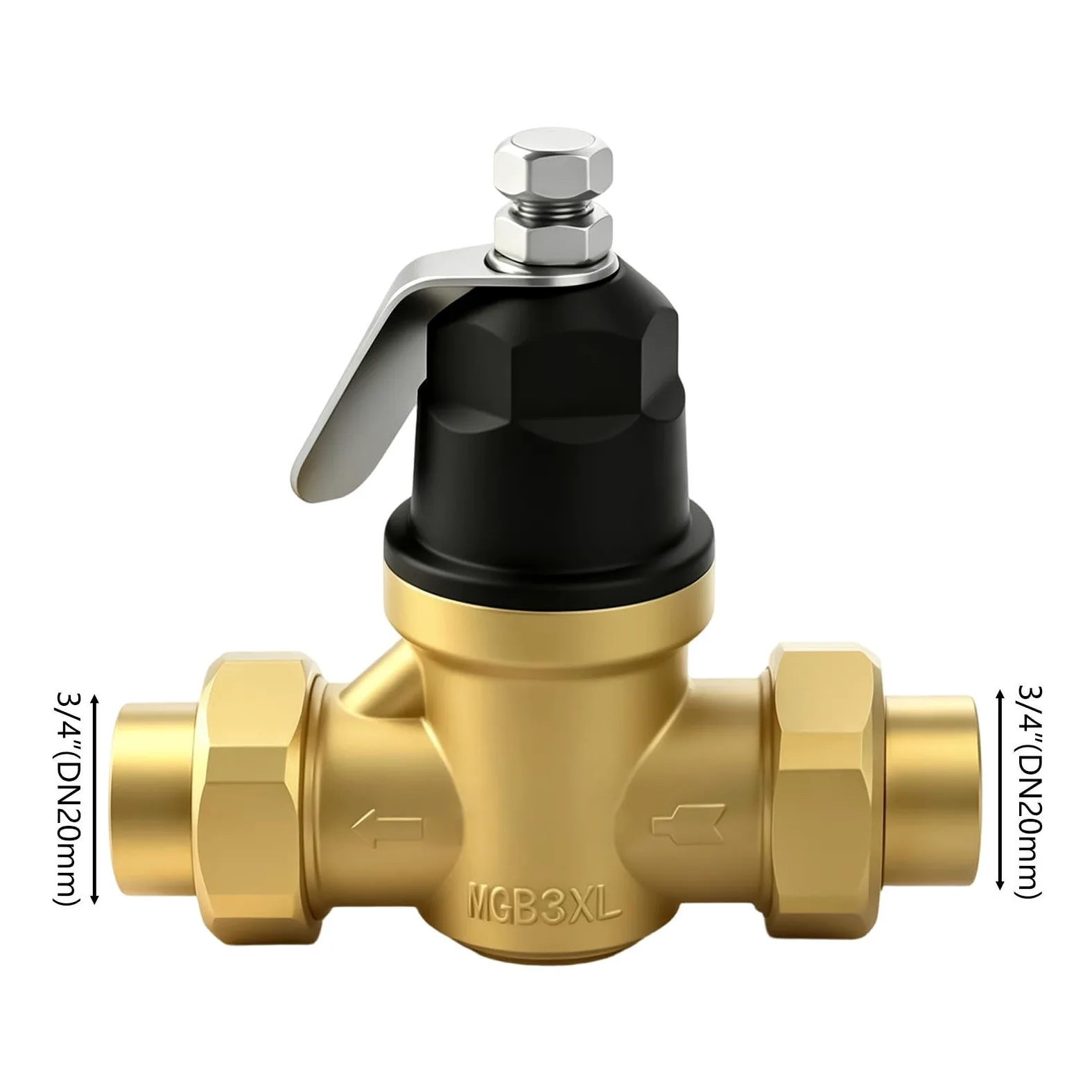 Regulador De Presión Agua Para El Hogar Válvula De Repuesto Ajustable | Regulador Ajustable Presión Agua Para Autocaravana Riego Hogar Industria Jardín Residencial Comercia