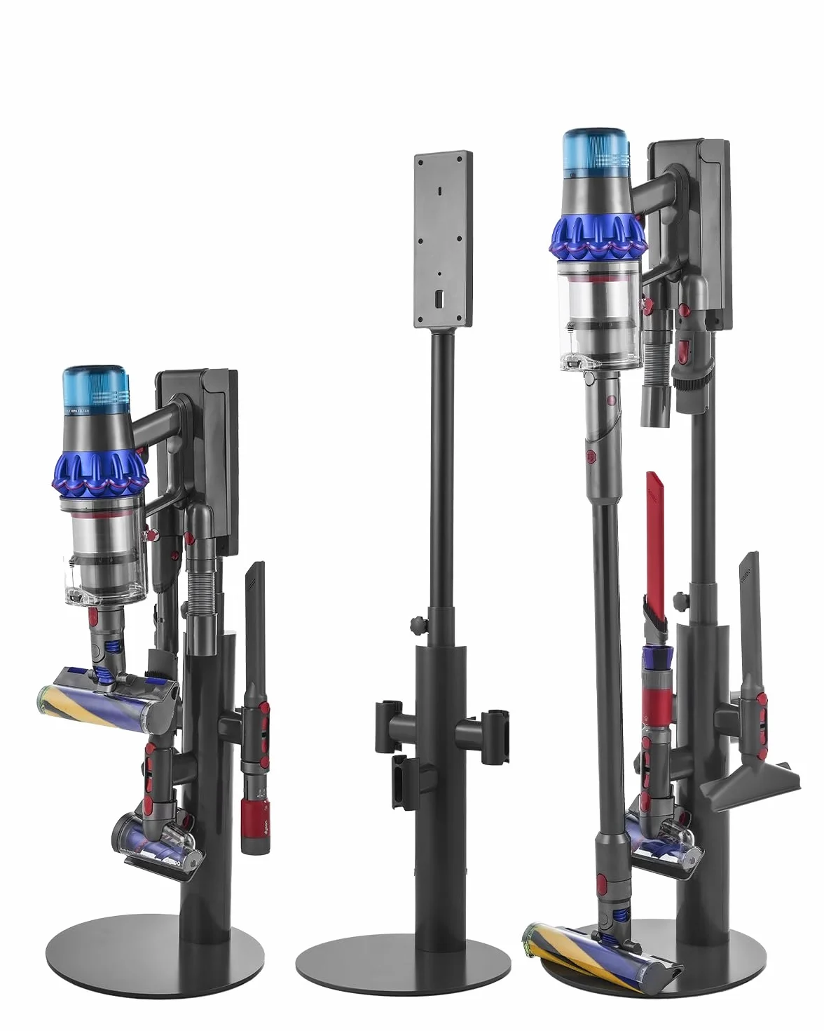 VEVOR Soporte de Aspiradora Compatible con Dyson V7 V8 V10 V11 V12 V15 SV10 SV12 SV14 SV18 SV21, Altura Ajustable 87,5-130 cm