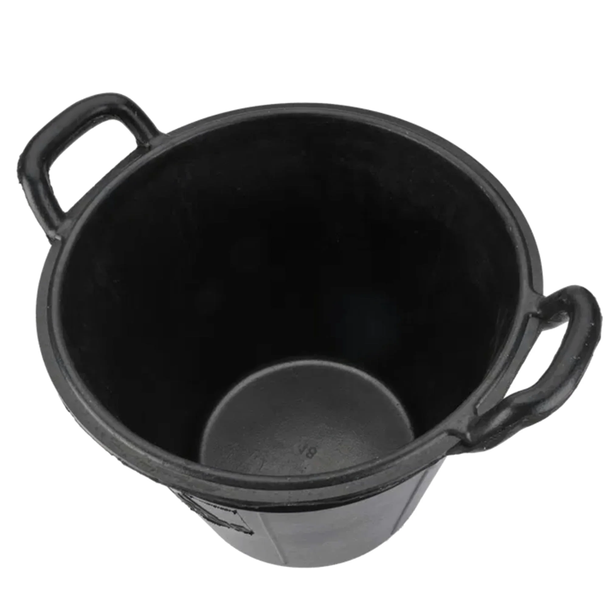 Bricoloco Cubo goma multiusos de caucho reciclado 18 litros. Capazo de goma con dos asas altura 290 mm y boca de 360 mm (5)