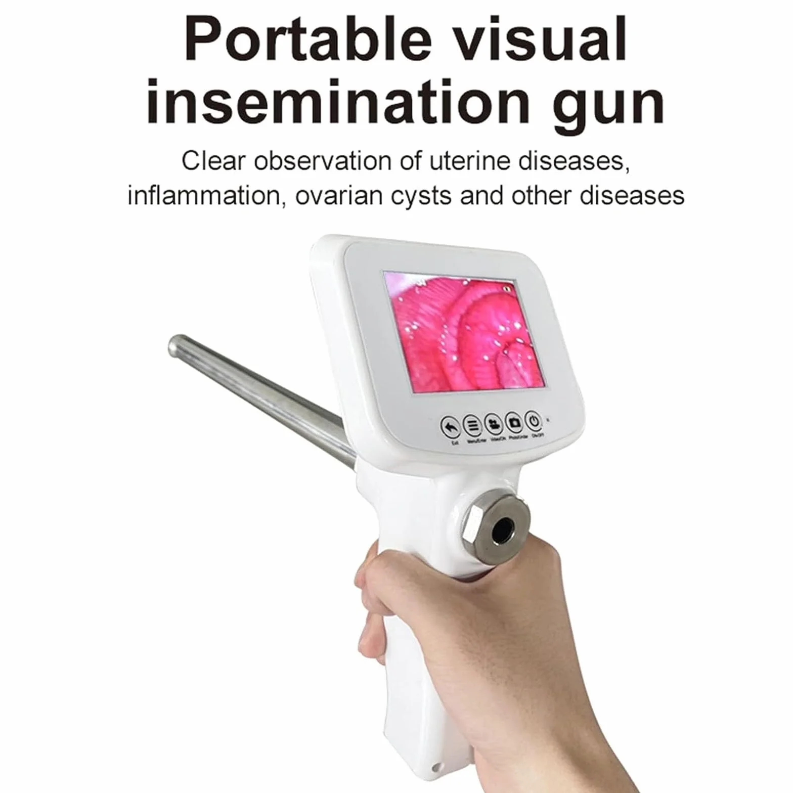 Vaca Dispositivo de Inseminación Artificial Vaca Endoscopio Visual Pistola AI Herramientas Kit de cría Veterinaria para el Ganado de Caballos