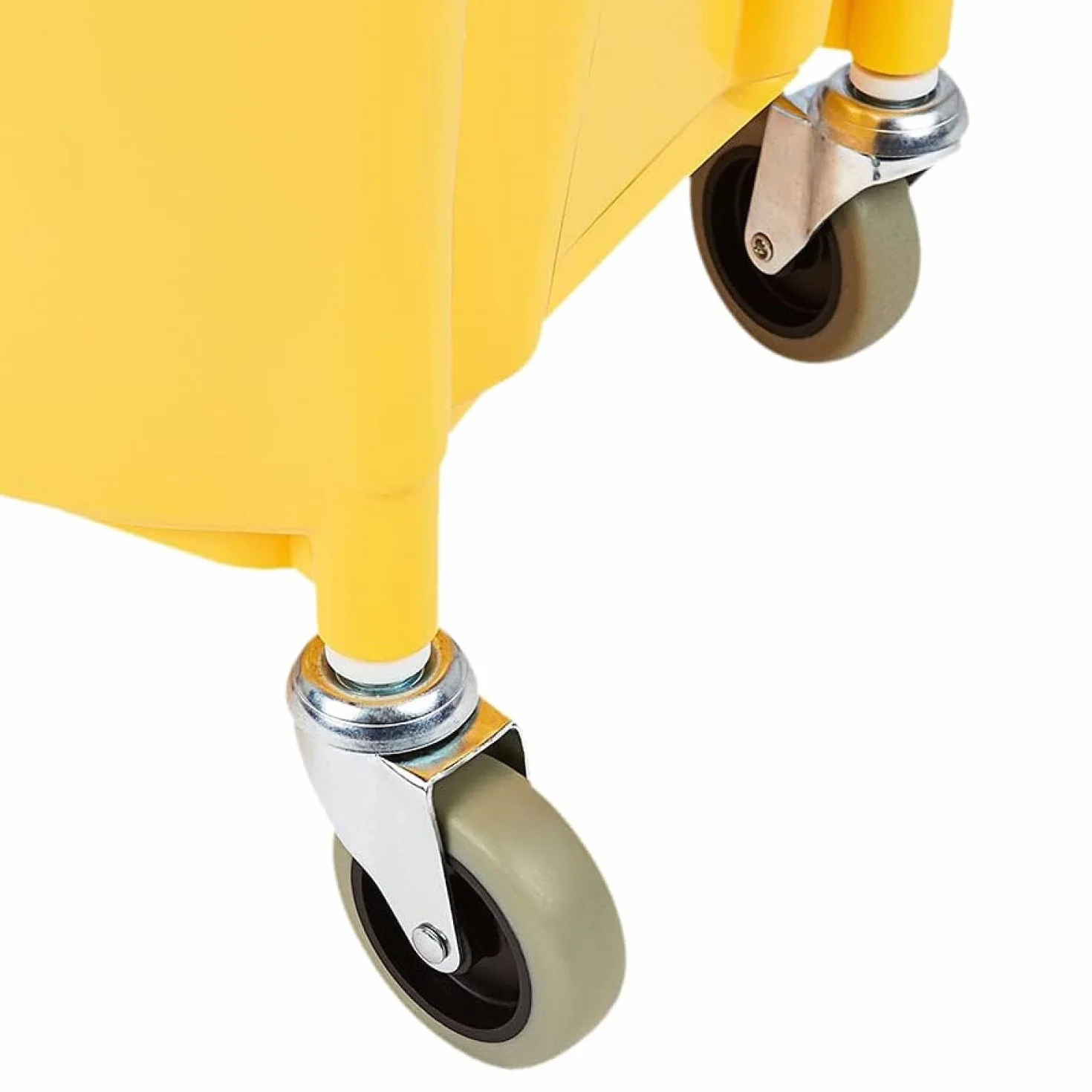 Amazon Basics Cubo rectangular para fregona Kentucky con ruedas duraderas y combinado con prensa de escurrido a presión, 33 litros/ 35 qt, amarillo