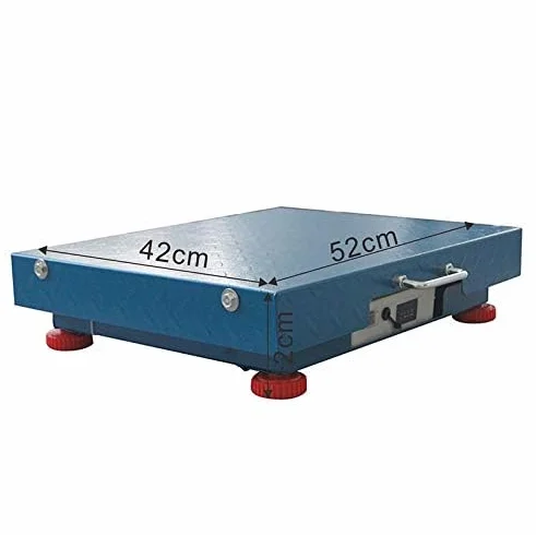 KATSU Balanza Industrial de Plataforma 300kg Electrónica Recargable Báscula Postal Digital con LED Pantalla y 42 x 52cm Plataforma de Acero a Prueba de Herrumbre para Envío de Paquetes Almacén