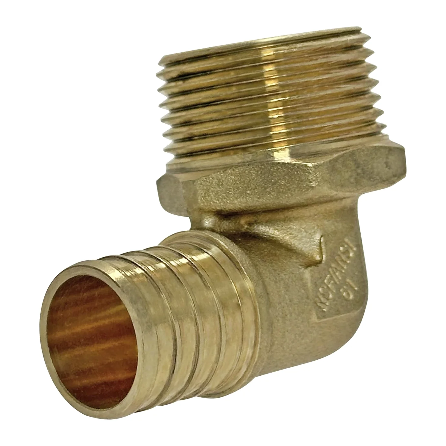 5 piezas XFITTING Barb Crimp de 1 pulgada Pex x 1 pulgada macho roscado, codo macho Pex de 1 pulgada