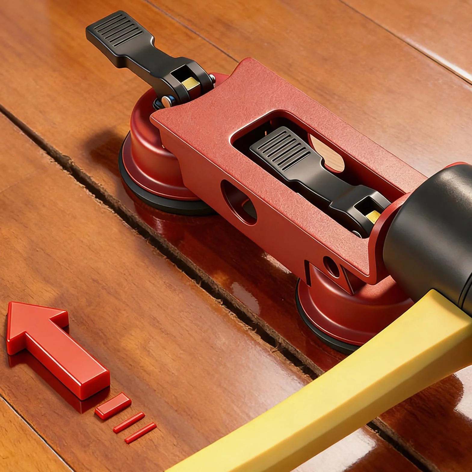 Laminate Gap Repair Tool - Suction Cup Double-Claw 80kg, Heavy-Duty Flooring Plank Grabber for Home Office Commercial