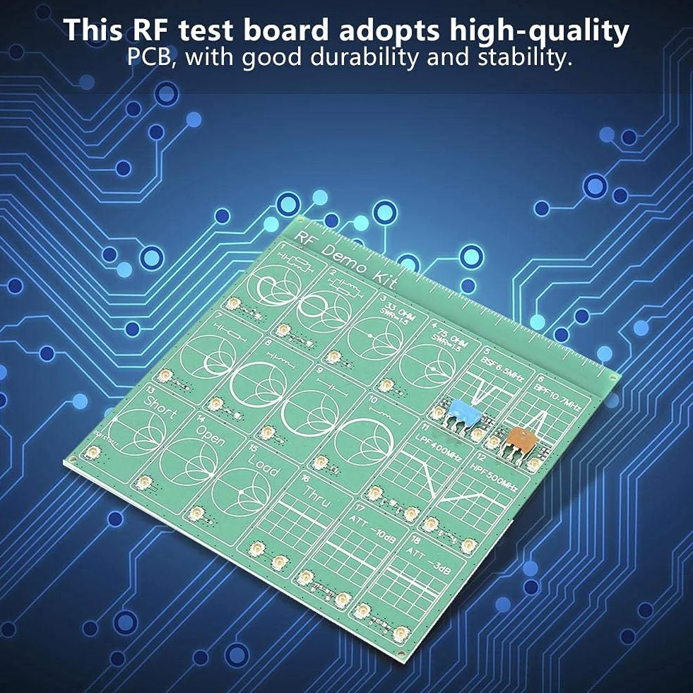 Kit de demostración de RF, placa de prueba con cable adaptador, módulo atenuador para analizador de red vectorial