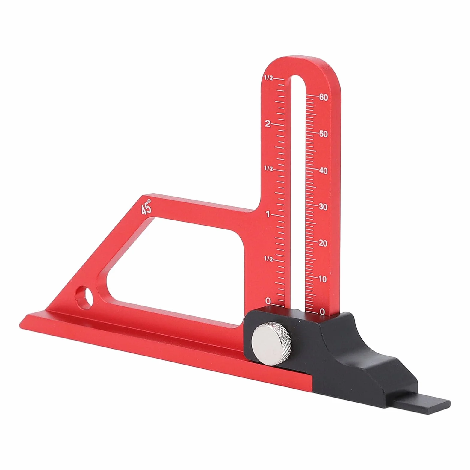 Medidor de altura de sierra de mesa, regla de medición 0-60 mm para carpintería