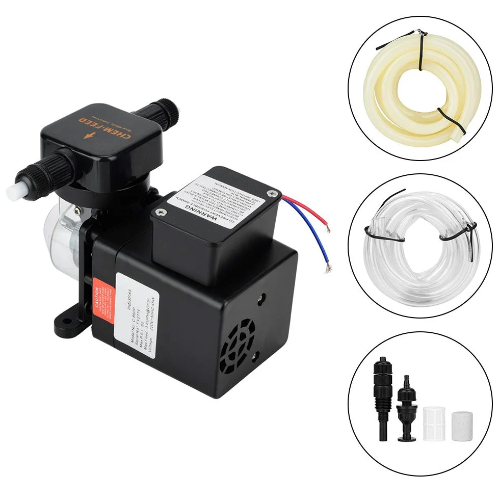 Chrees Bomba Dosificadora para Piscina Bomba Dosificadora de Químicos Automática para Piscina 220V 516GDP 125PSI Regulación de 4-100% con Cabezal Fronta