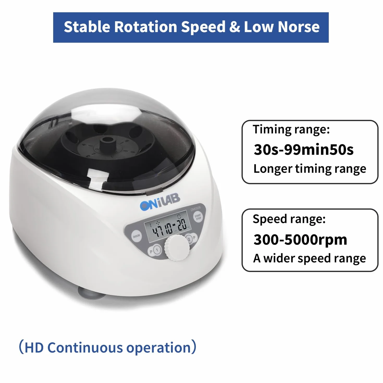 ONiLAB Labor PRP - Centrifugadora de mesa (6 x 15 ml/10 ml/7 ml/1,5-5 ml, 300-5000 rpm (máx. 2600 x g RCF), LCD Digital Desktop Lab Centrífuga Temporizador 30sec-99min, dos programas de inicio rápido