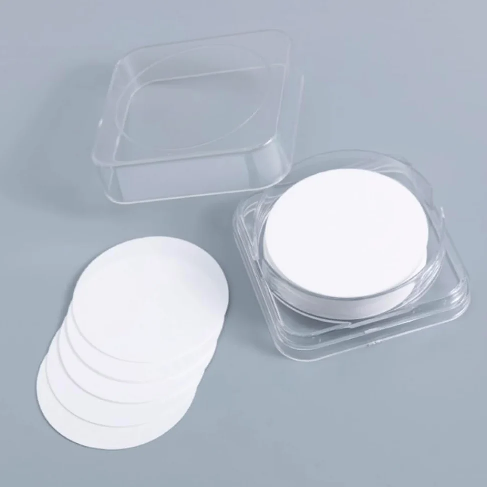 Membrana de filtro microporoso de fibra de vidrio hidrofílica (50 unidades) - Resistente a altas temperaturas, 99,97% de eficiencia de filtración(0.00045x25mm)