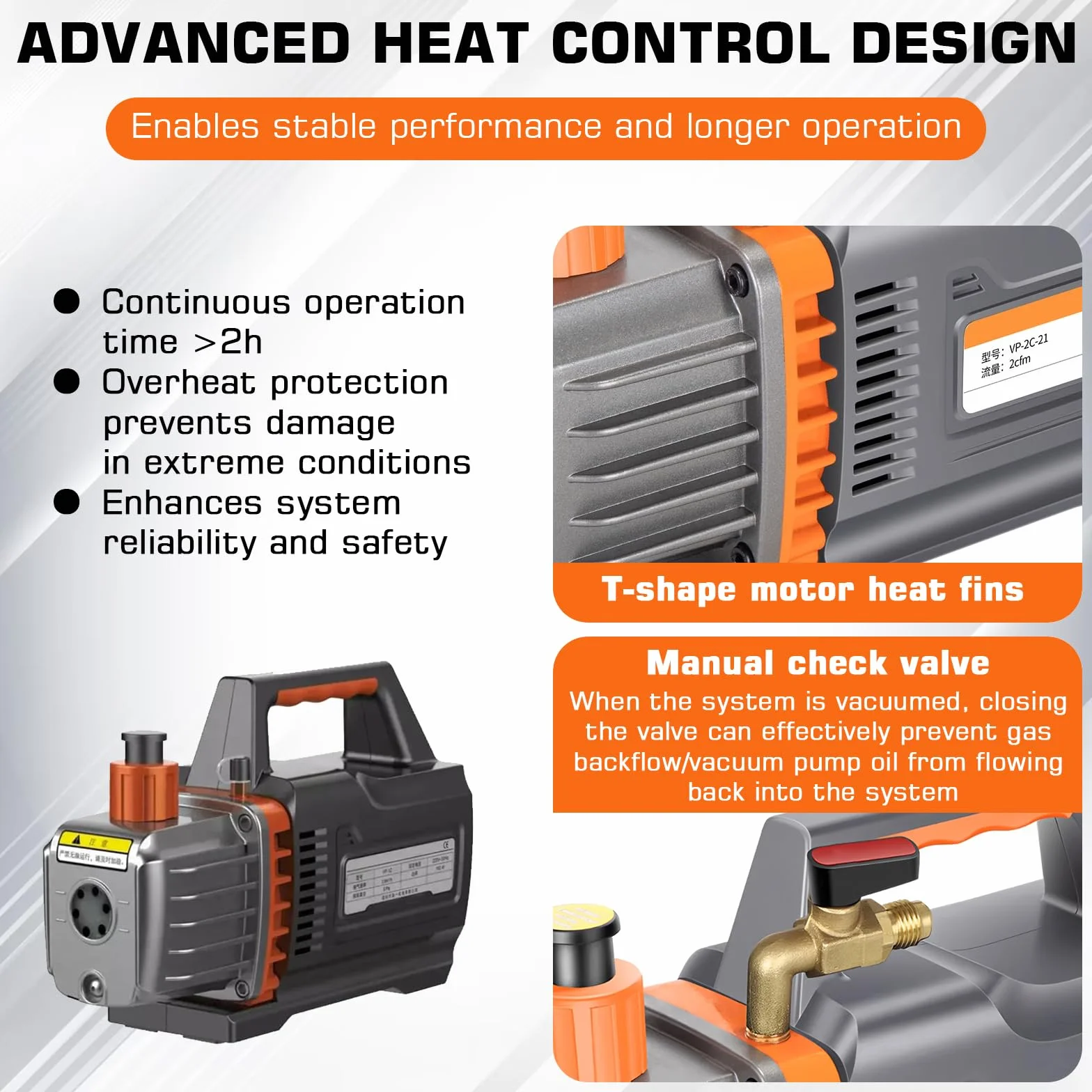 Bomba de vacío compatible con batería Mak-ita de 18 V, bomba de vacío de 1 etapa, 2CFM, 1/4HP, 5 PA, probador de vacío para herramientas de aire refrigerante HVAC AC, desgasificación de resina