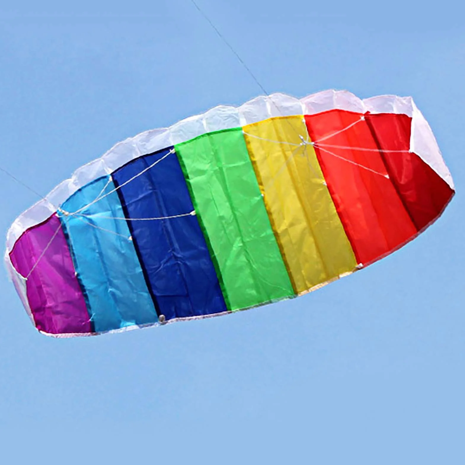 Rainbow Dual Line Professional Stunt Power Kite, Cometa Deportiva con Líneas Dobles de 30 M