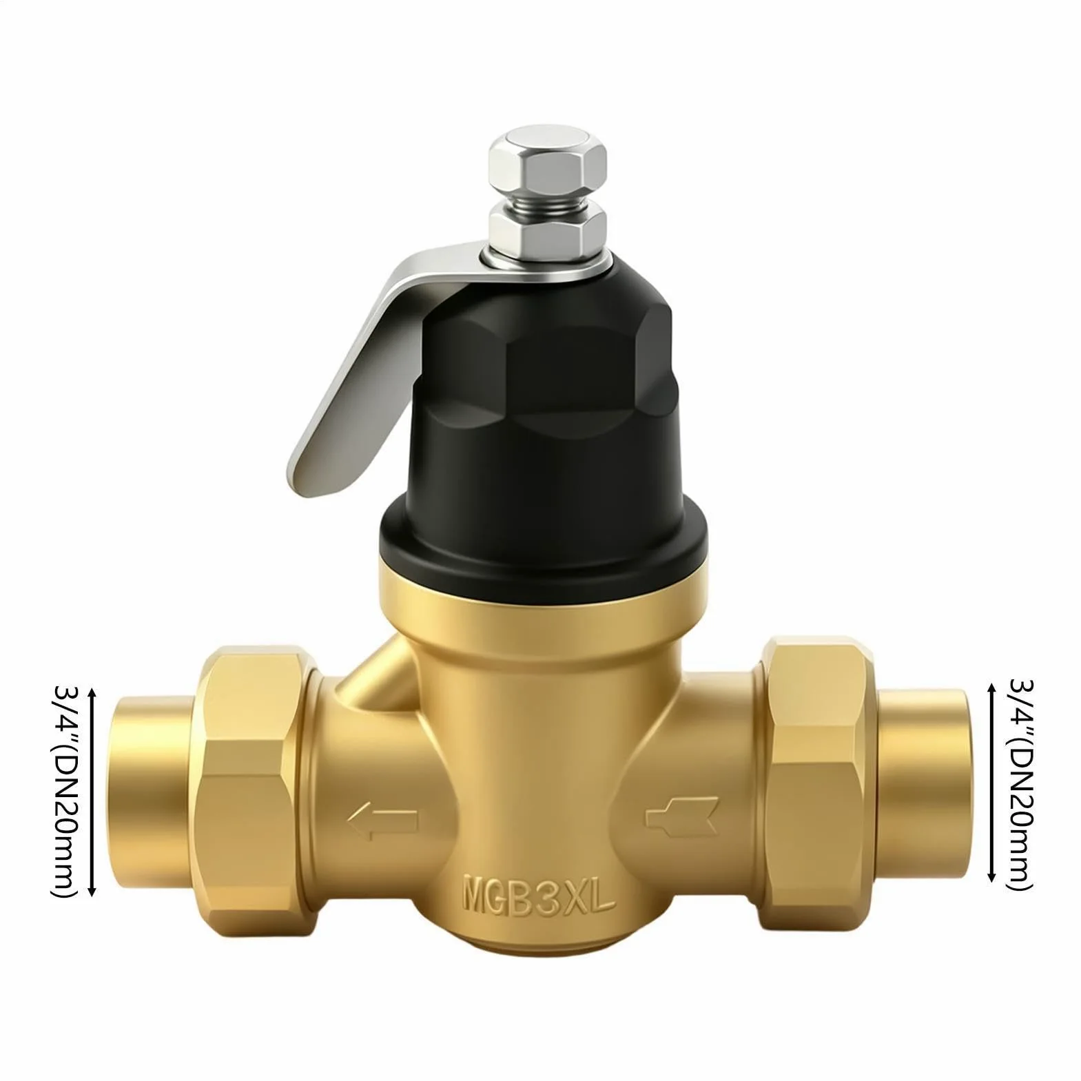Reductor De Presión De Agua Válvula Ajustable De Grifo De 3/4 Pulgada De | Regulador De Presión De Agua Para Riego Para Hogar Industria Residencial Comercial Jardín Autocaravana Riego