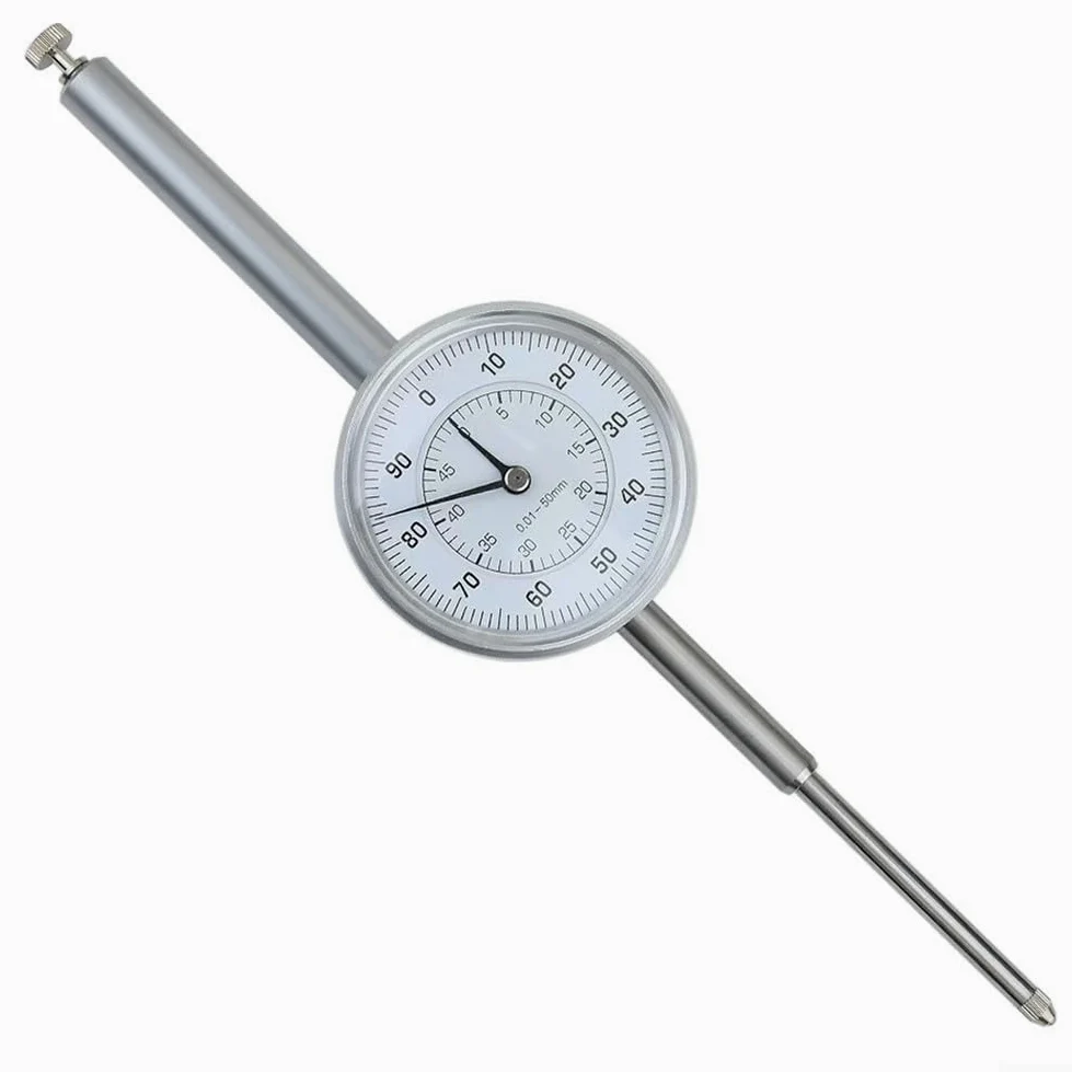 para reloj Comparador 0-50mm Precisión 0.01mm Eje 8mm Tornillo Fijación Control Mecánico