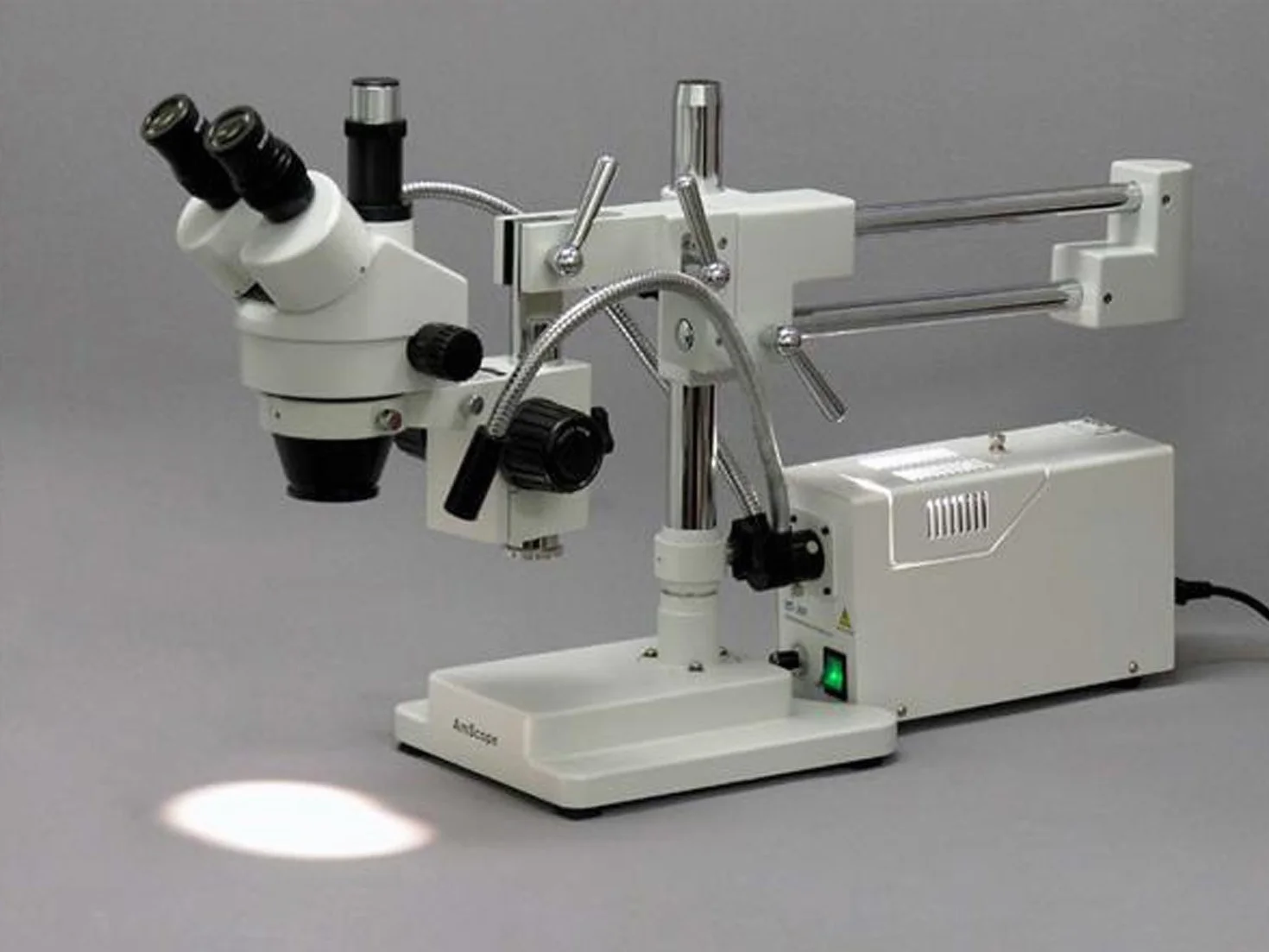 Dual AmScope HL250-AY 150W de Fibra -ptica de Cuello de Cisne Microscopio Iluminador