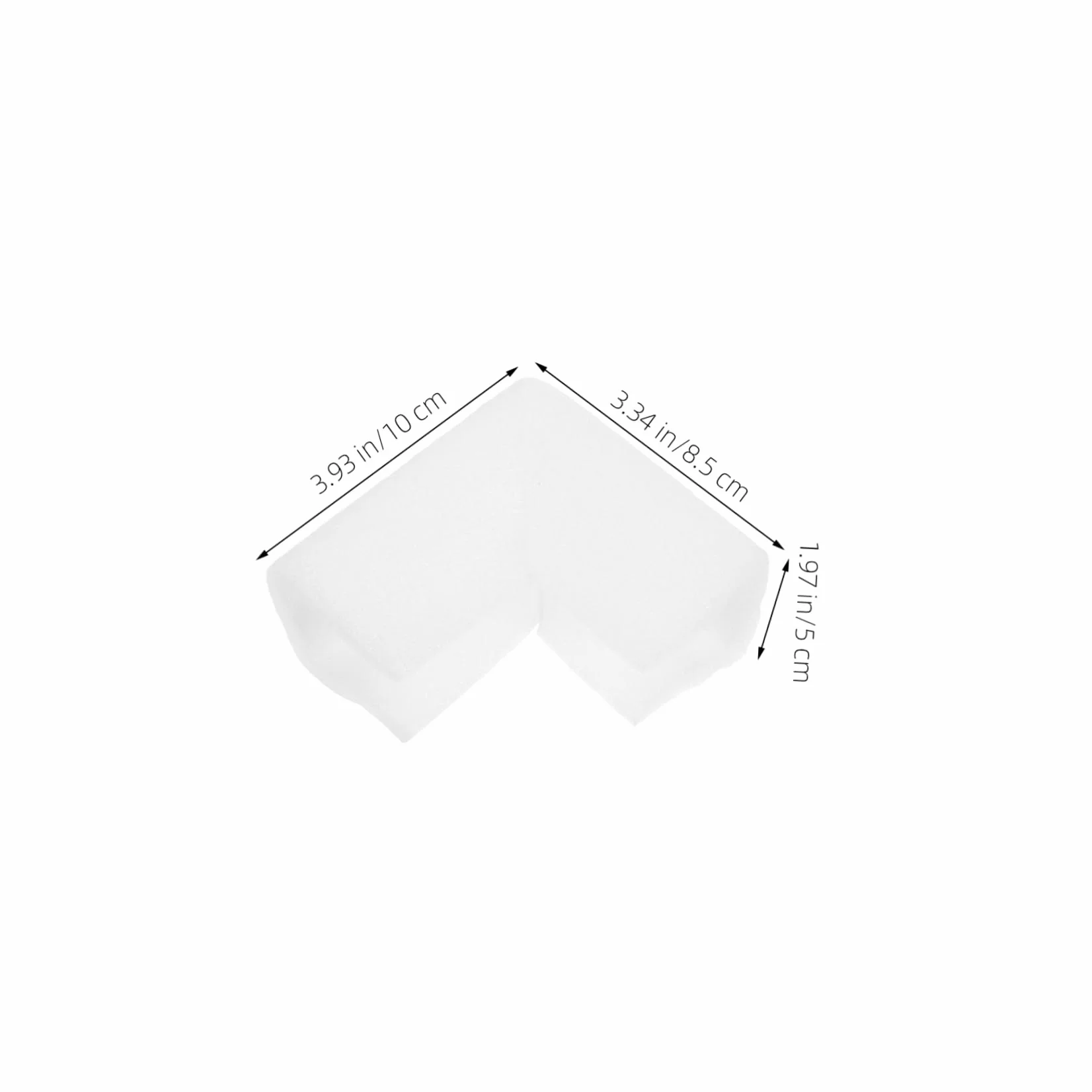 Lurrose Protectores de Esquinas 12 para Marcos de Fotos y Muebles Acolchados de Epe Blanco