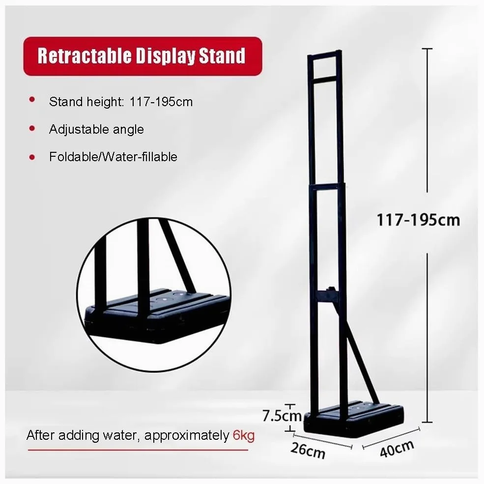 Soporte Para Carteles De Alta Resistencia — Portacarteles Con Base Rellenable De Agua Mejorada, Soporte De Pie Ajustable, Ideal Para Bodas, Diversos Eventos