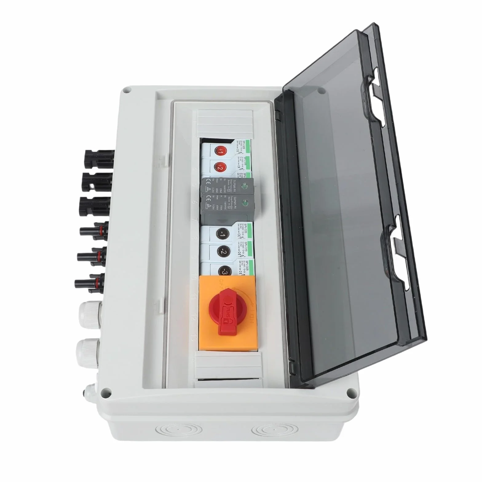 Caja combinada solar fotovoltaica de 3 cuerdas de 1000 V 3 en 1 salida