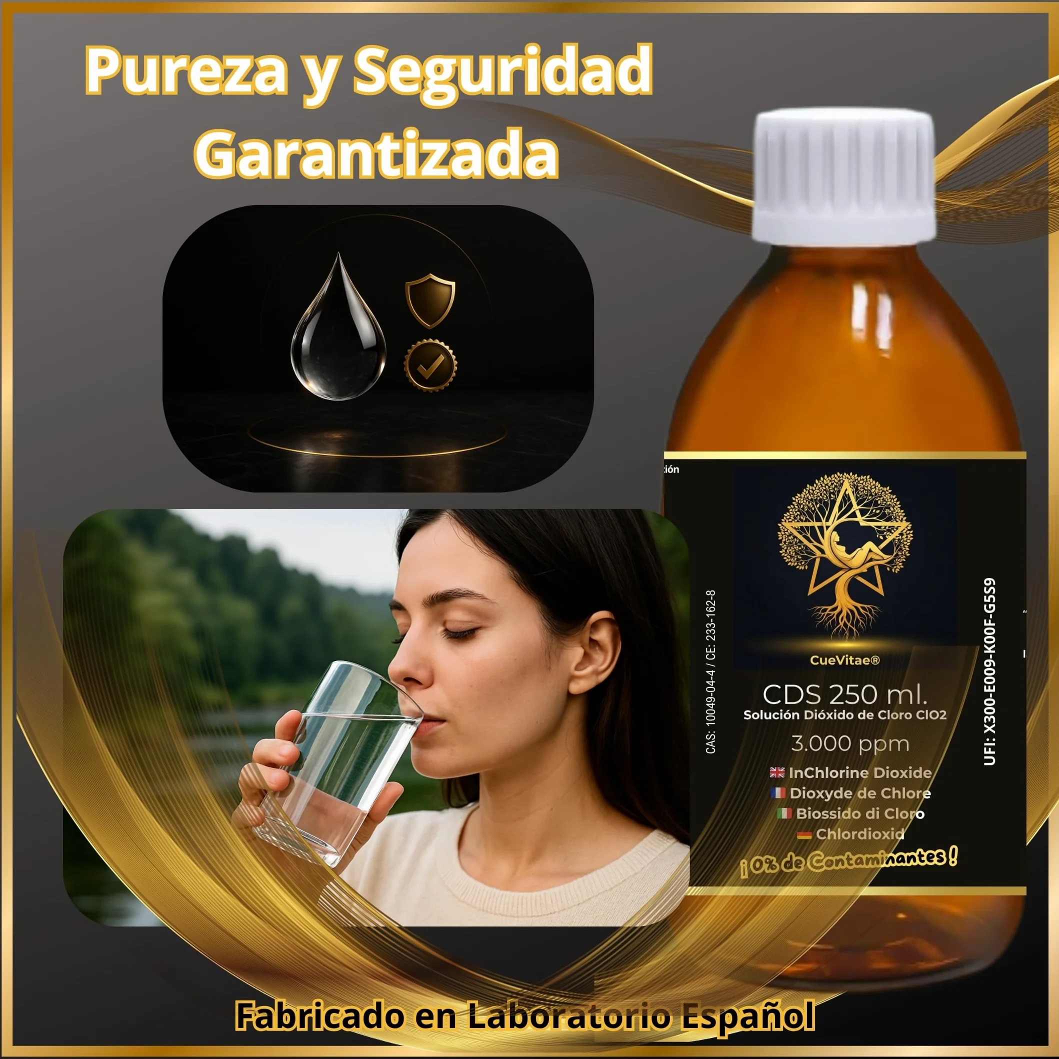 CDS 0,3% | Pack 2X250 ml | Solución Acuosa | Vidrio Ámbar