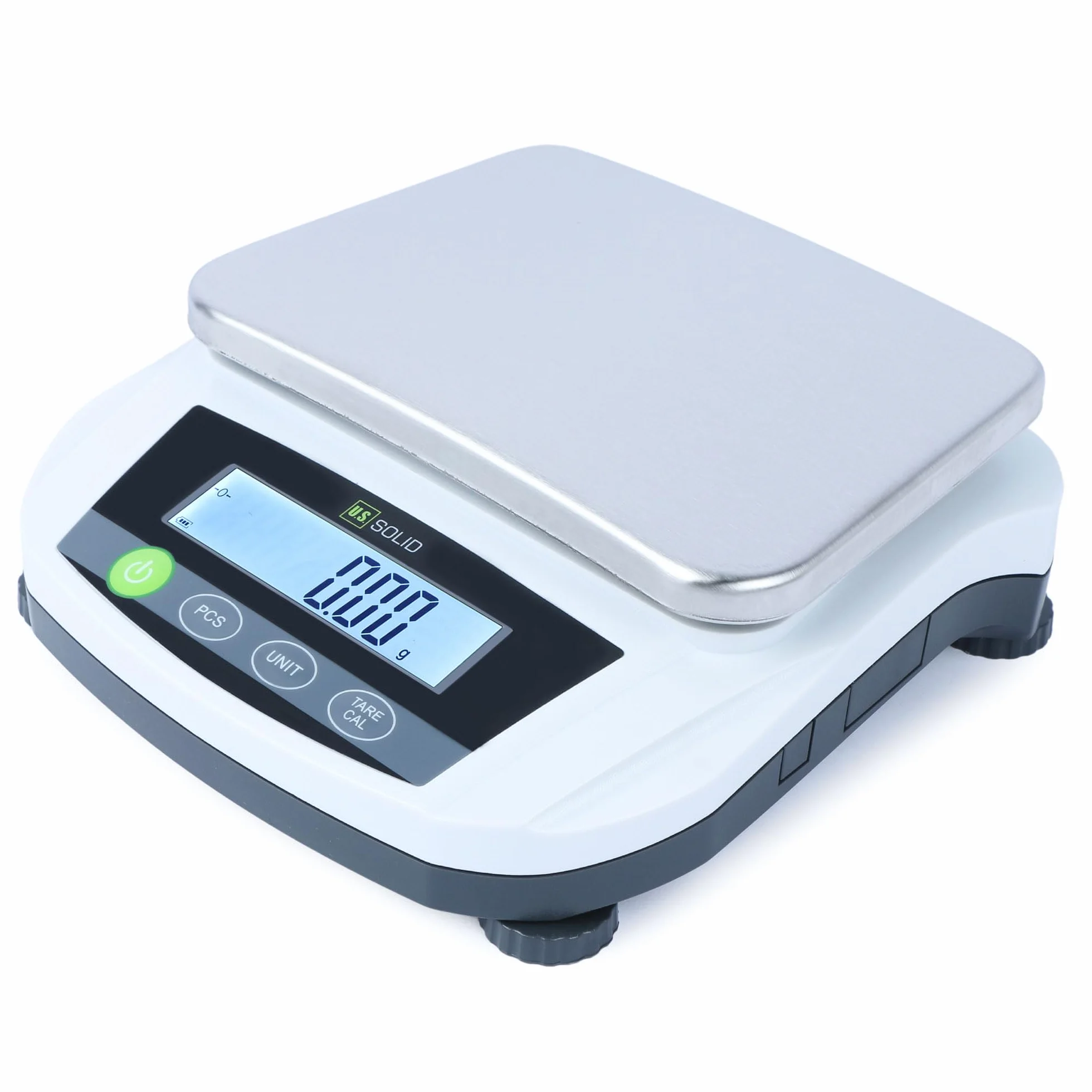 U.S. Solid Báscula digital de laboratorio de 5000 g x 0,01 g, balanza analítica de precisión, pesaje científico de joyería de cocina, pantalla LCD